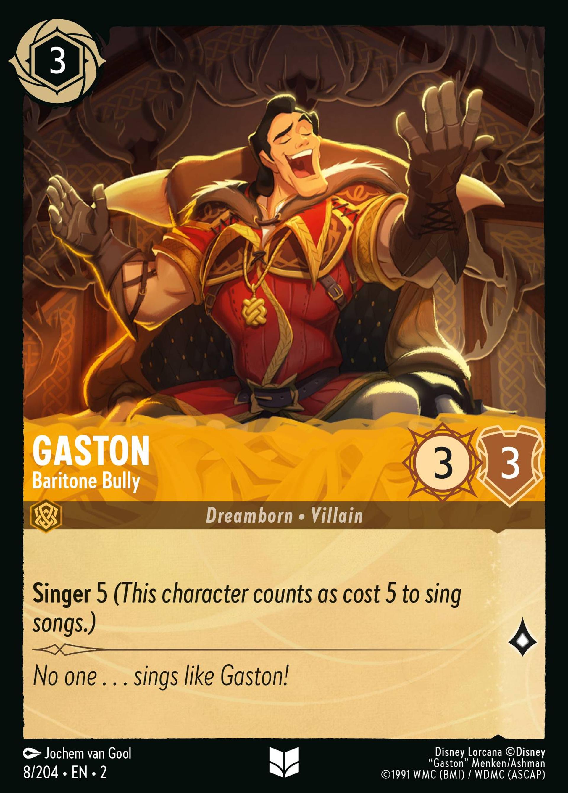Gaston - Baritone Bully — Rise of the Floodborn — Lorcana