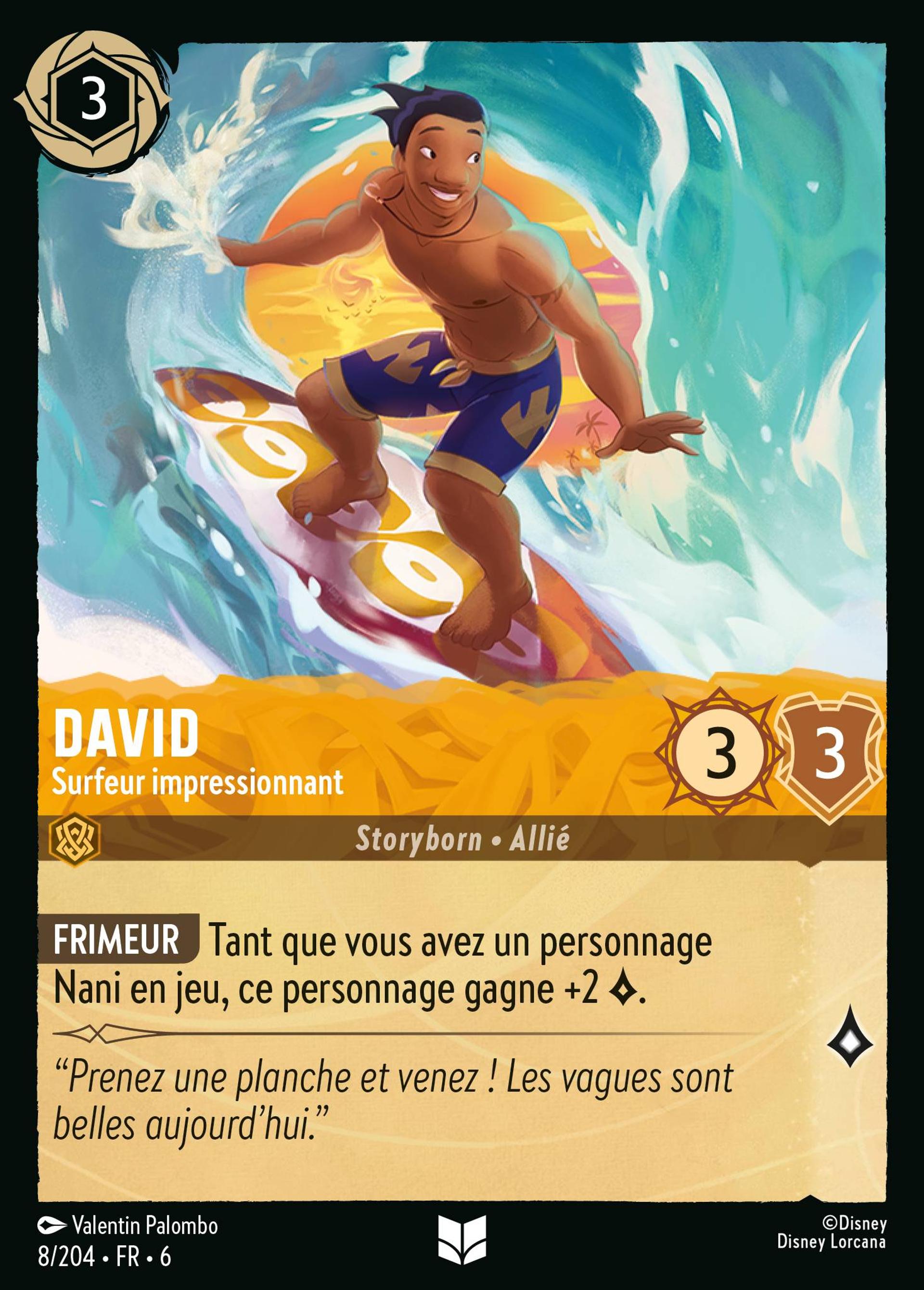 David - Surfeur impressionnant — Azurite Sea — Lorcana
