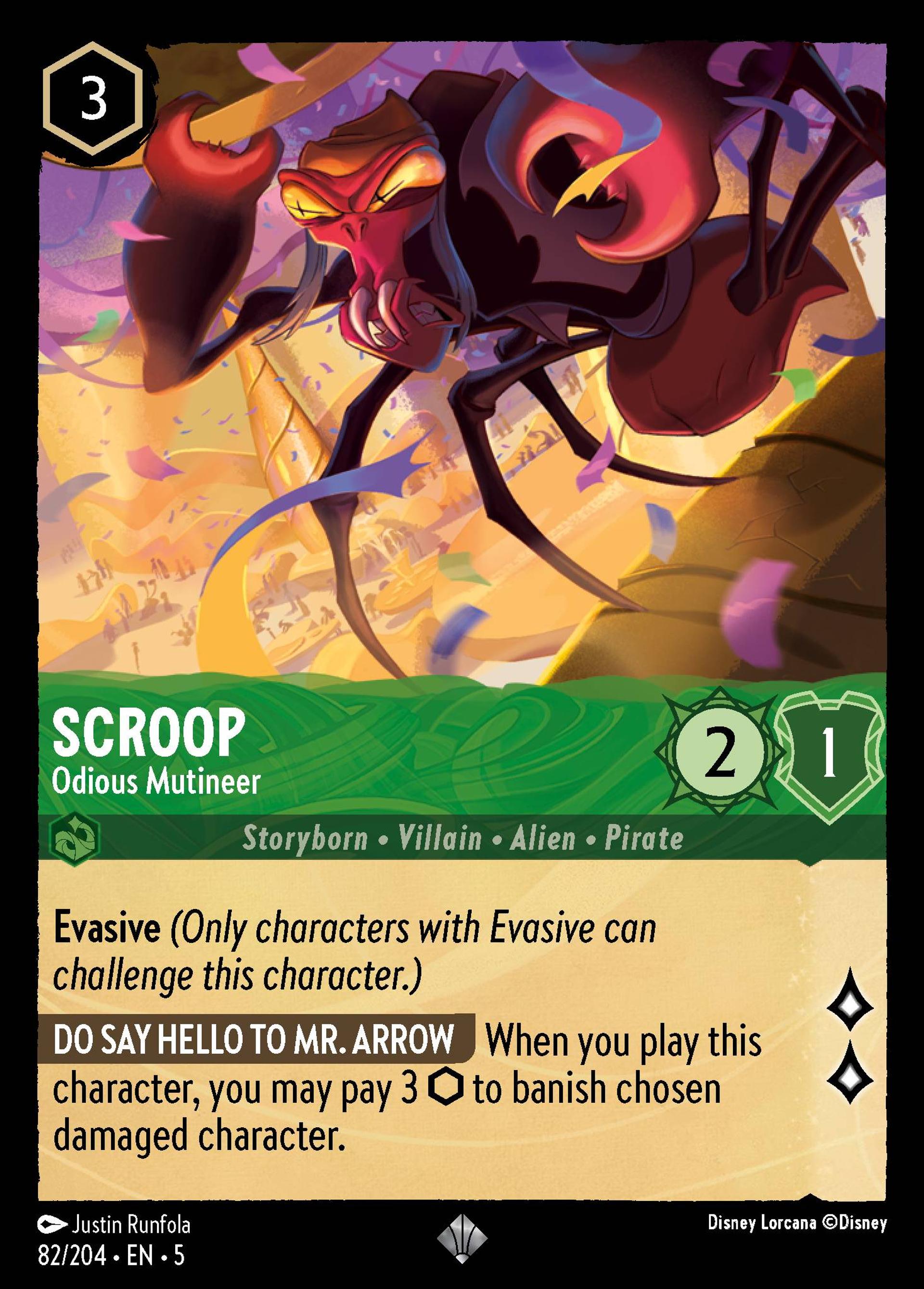Scroop - Odious Mutineer — Shimmering Skies — Lorcana