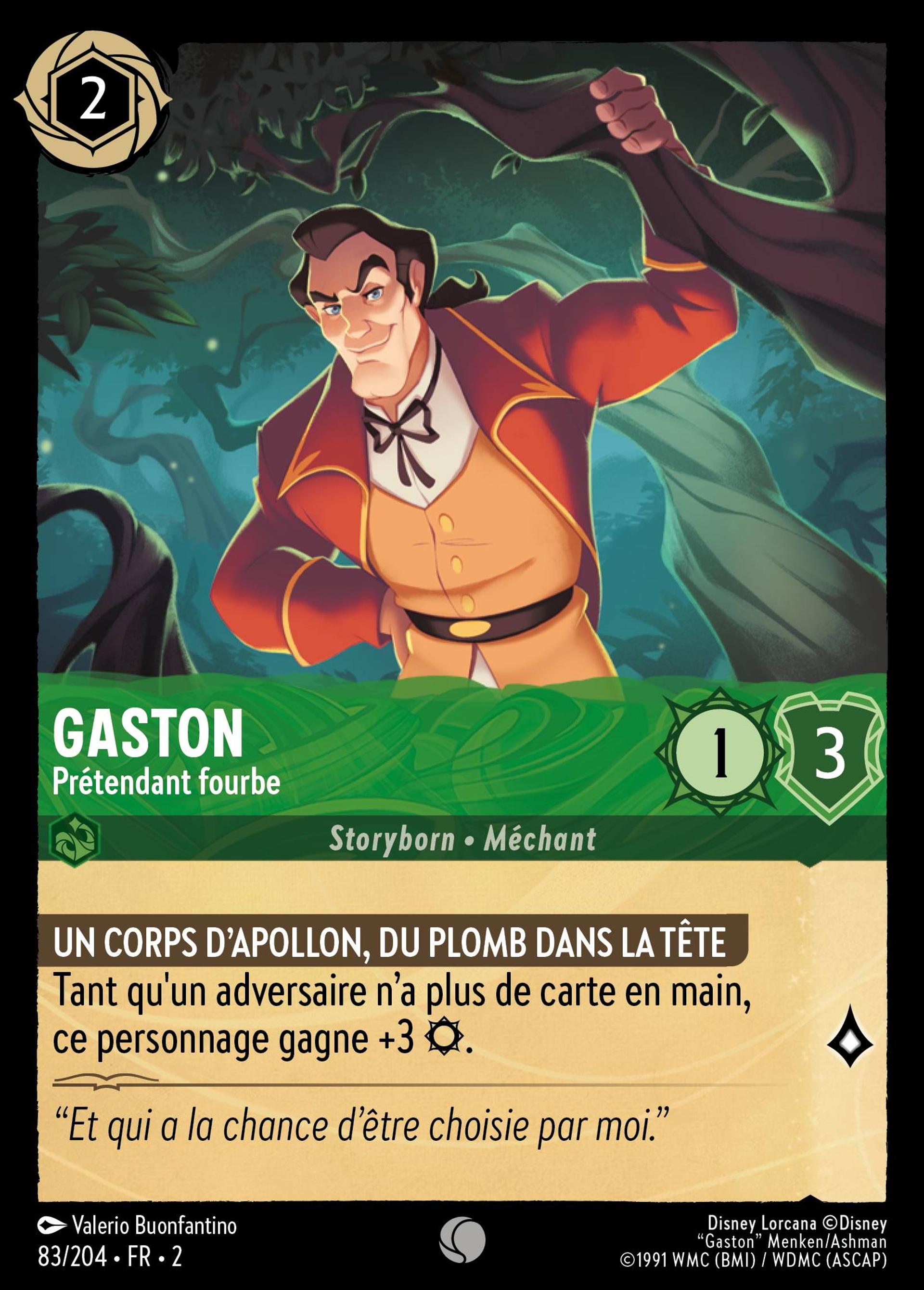Gaston - Prétendant fourbe — Rise of the Floodborn — Lorcana