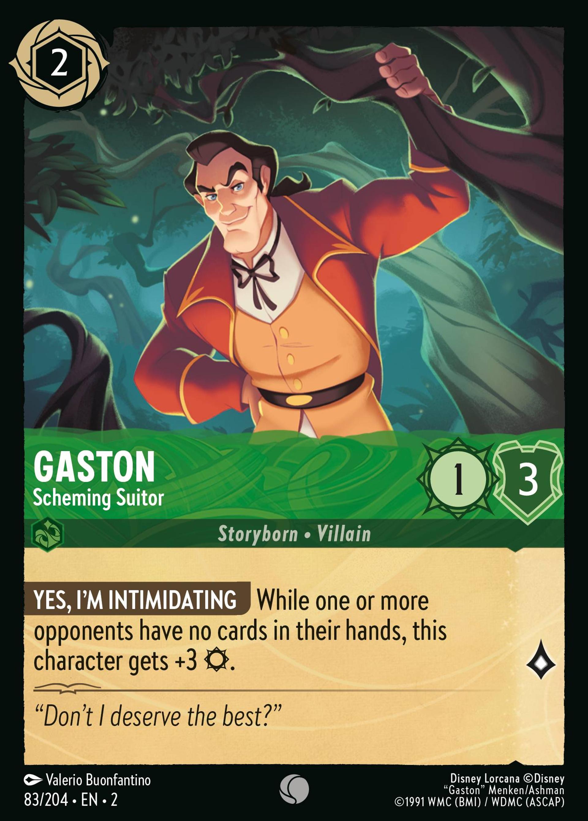 Gaston - Scheming Suitor — Rise of the Floodborn — Lorcana