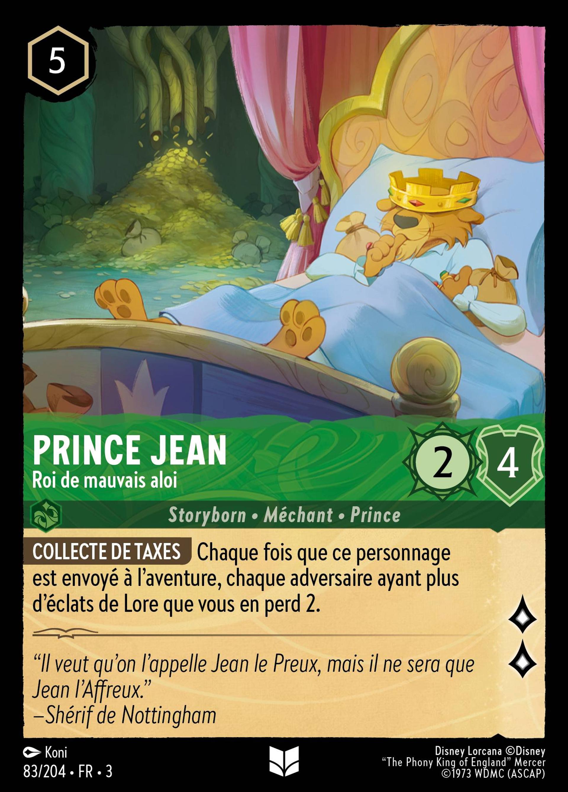 Prince Jean - Roi de mauvais aloi — Into the Inklands — Lorcana