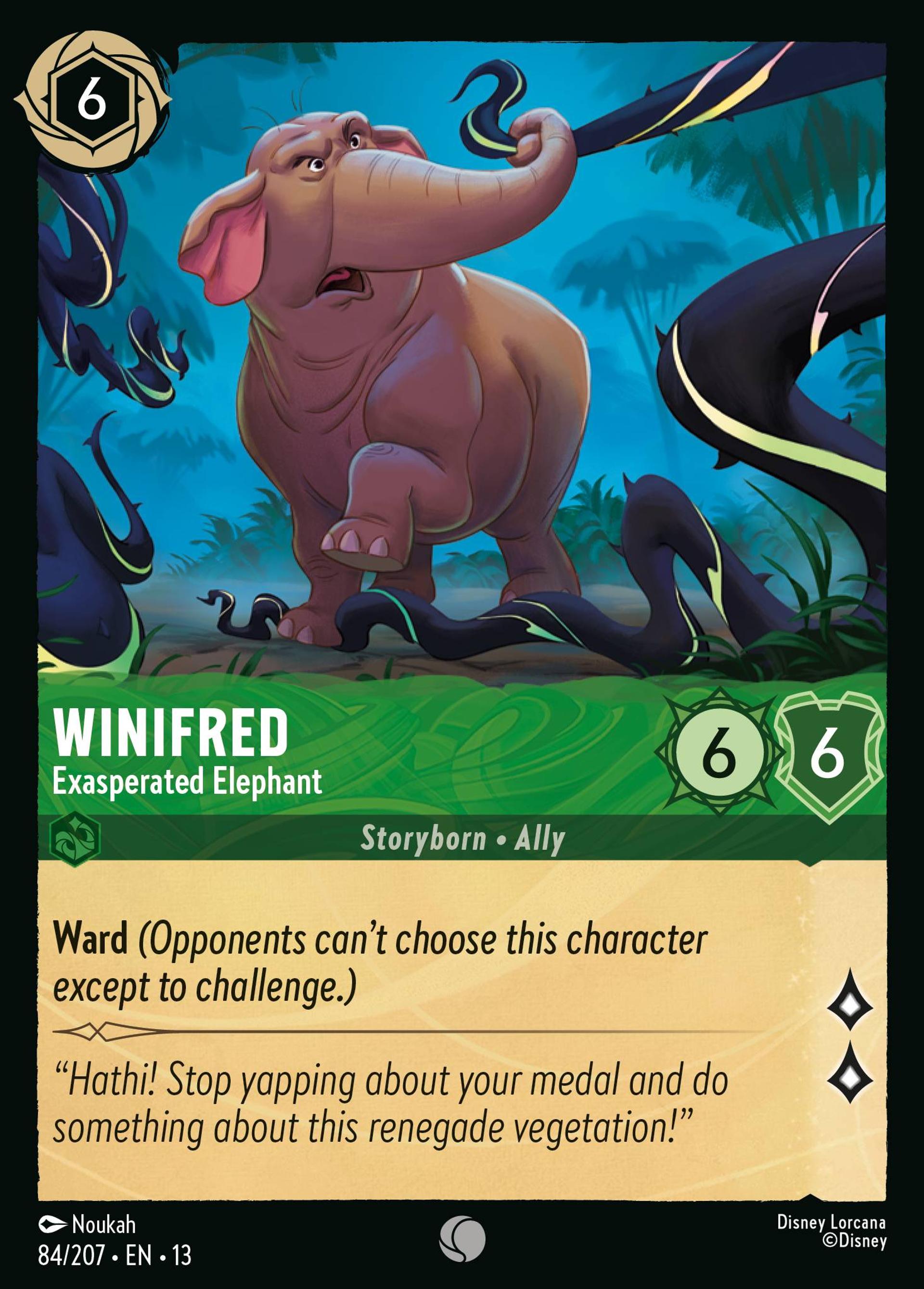 Winifred - Exasperated Elephant — Attack of the Vine! — Lorcana