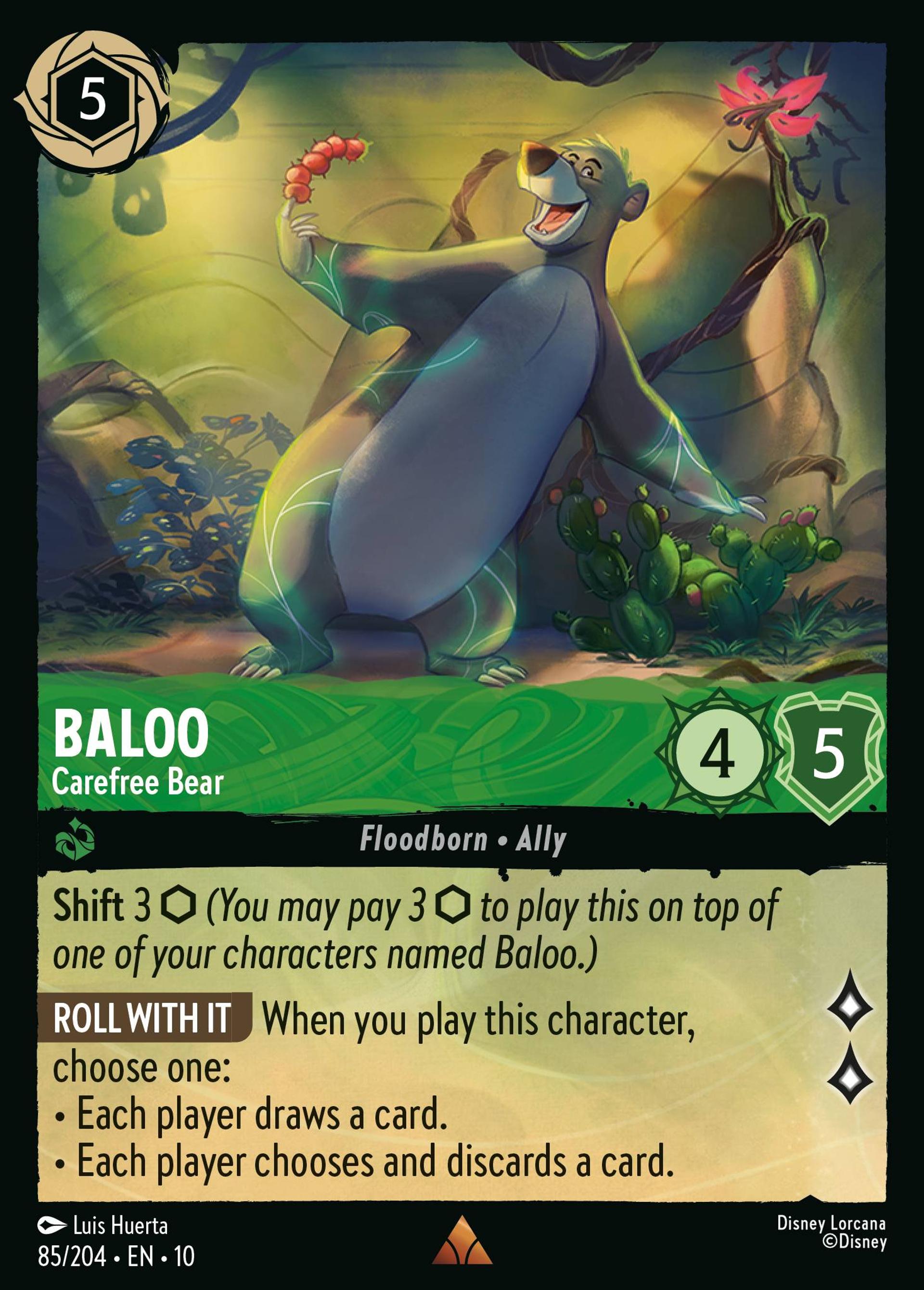 Baloo - Carefree Bear — Whispers in the Well — Lorcana