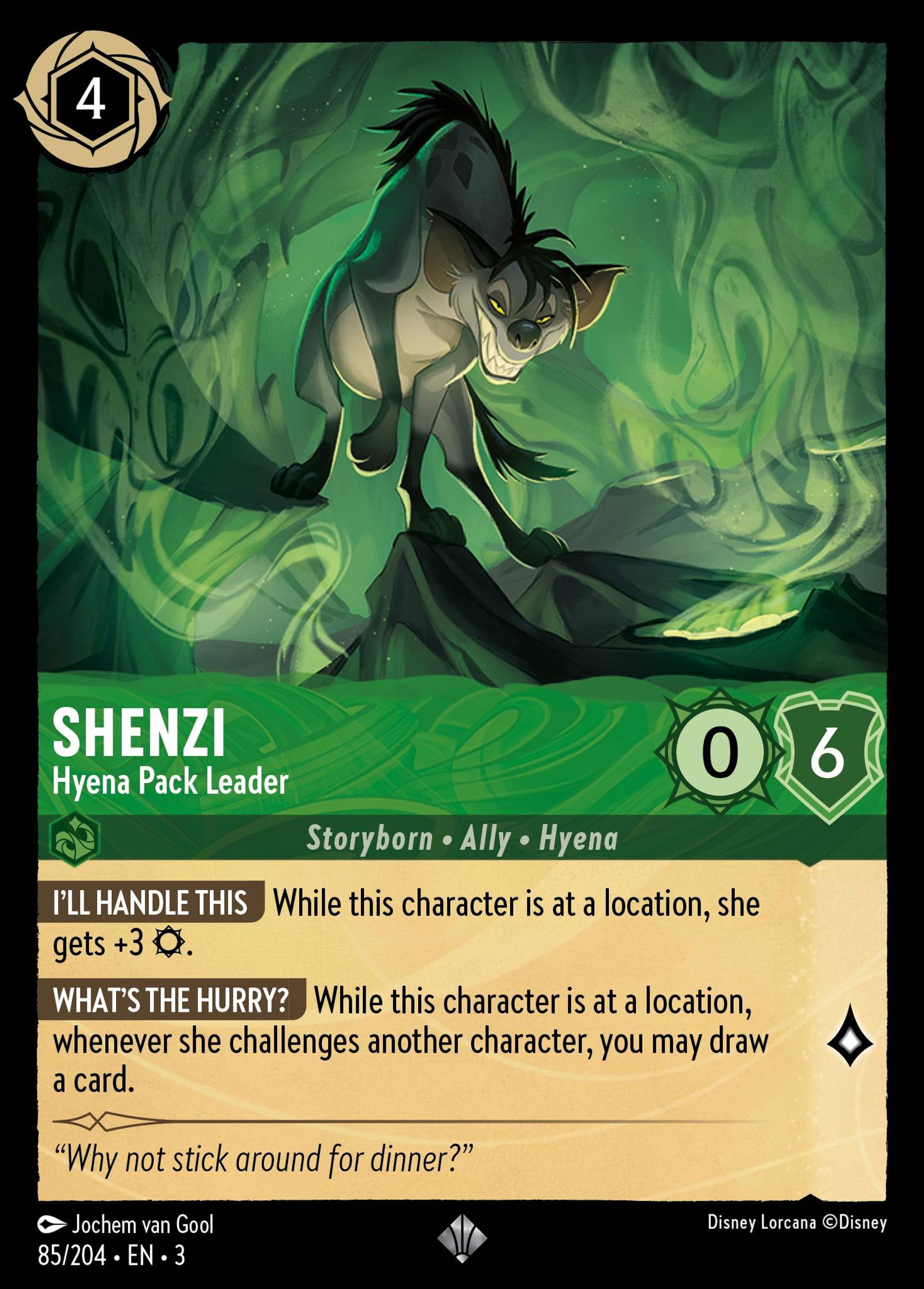 Shenzi - Hyena Pack Leader — Into the Inklands — Lorcana