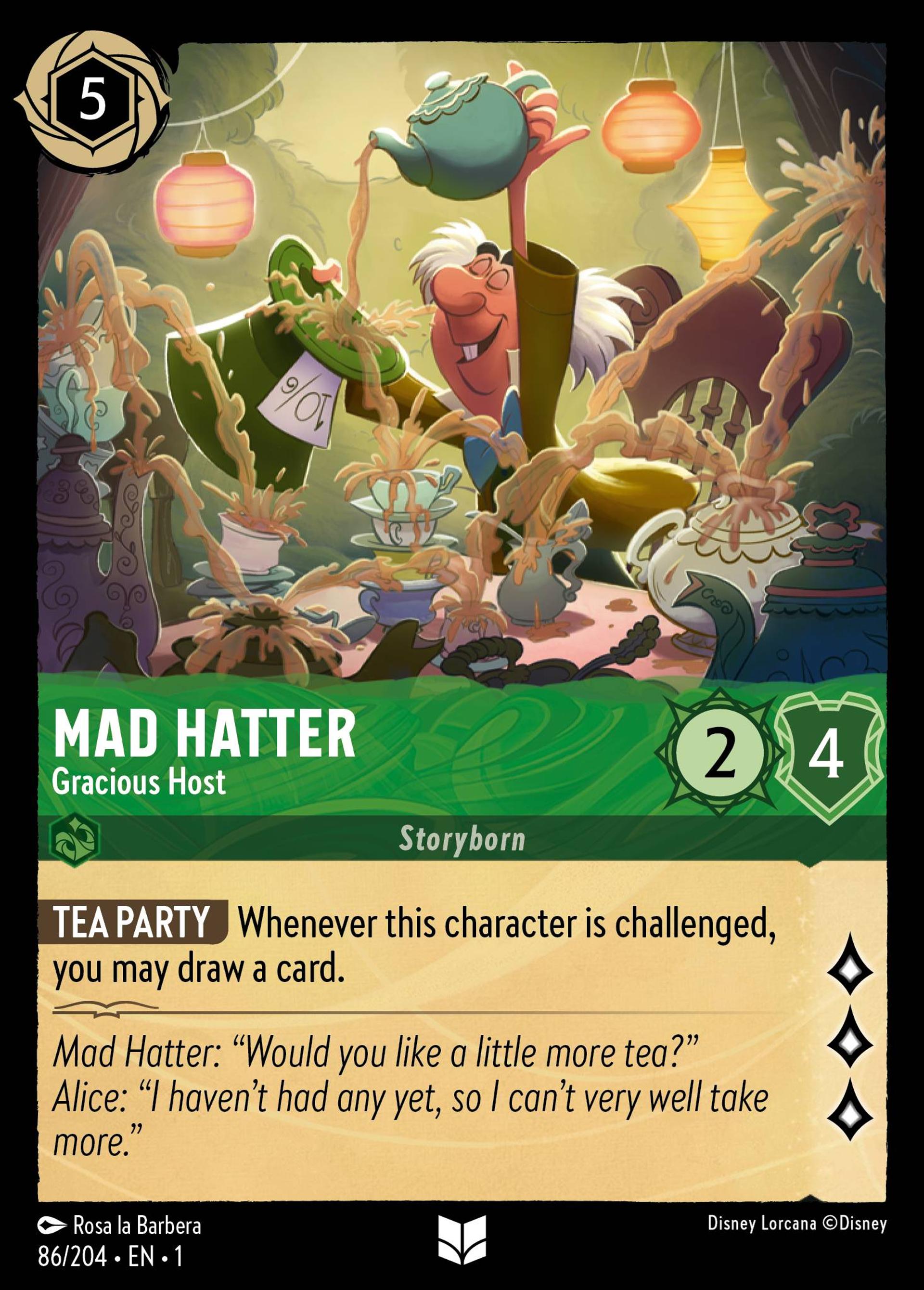 Mad Hatter - Gracious Host — The First Chapter — Lorcana