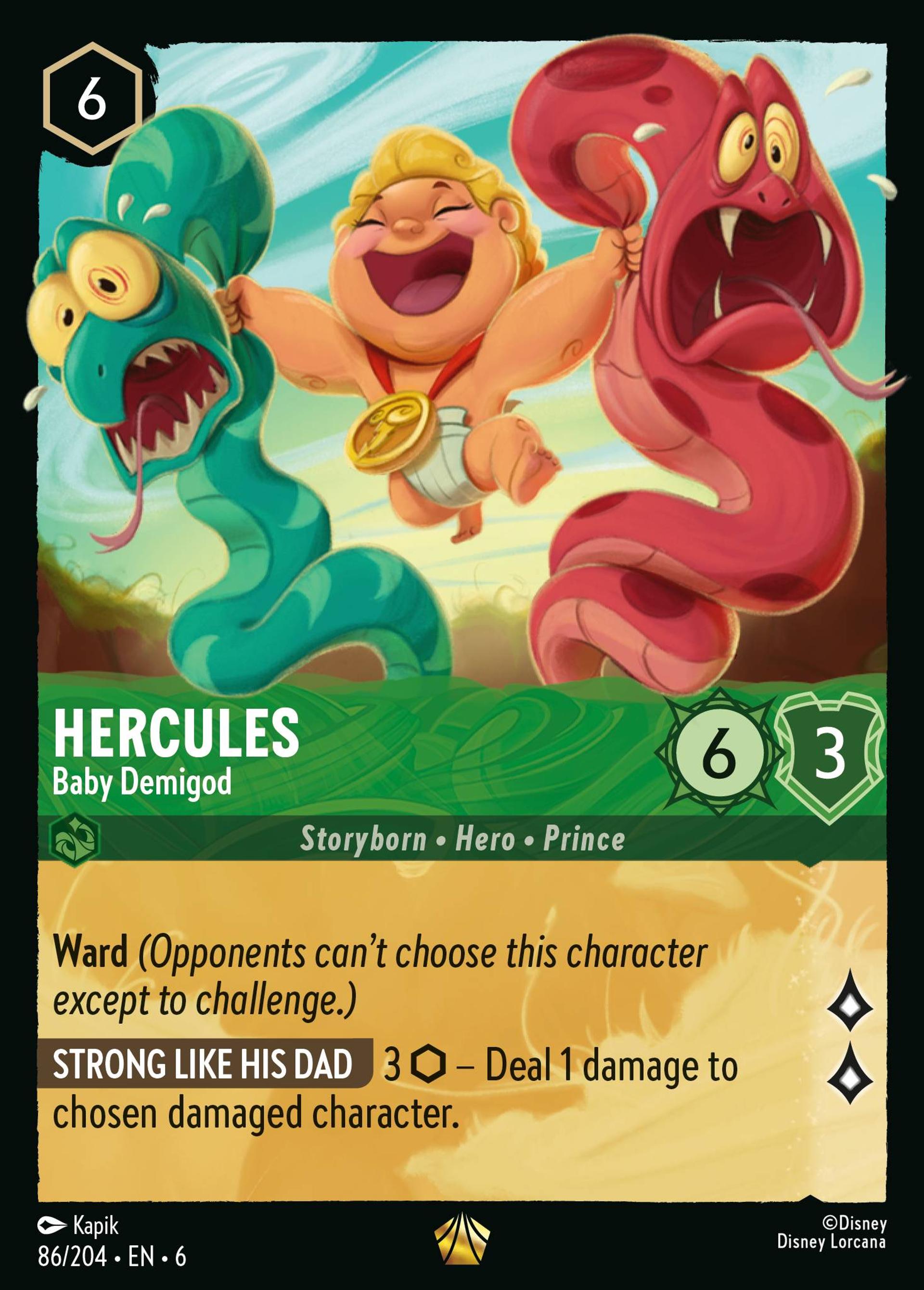 Hercules - Baby Demigod — Azurite Sea — Lorcana