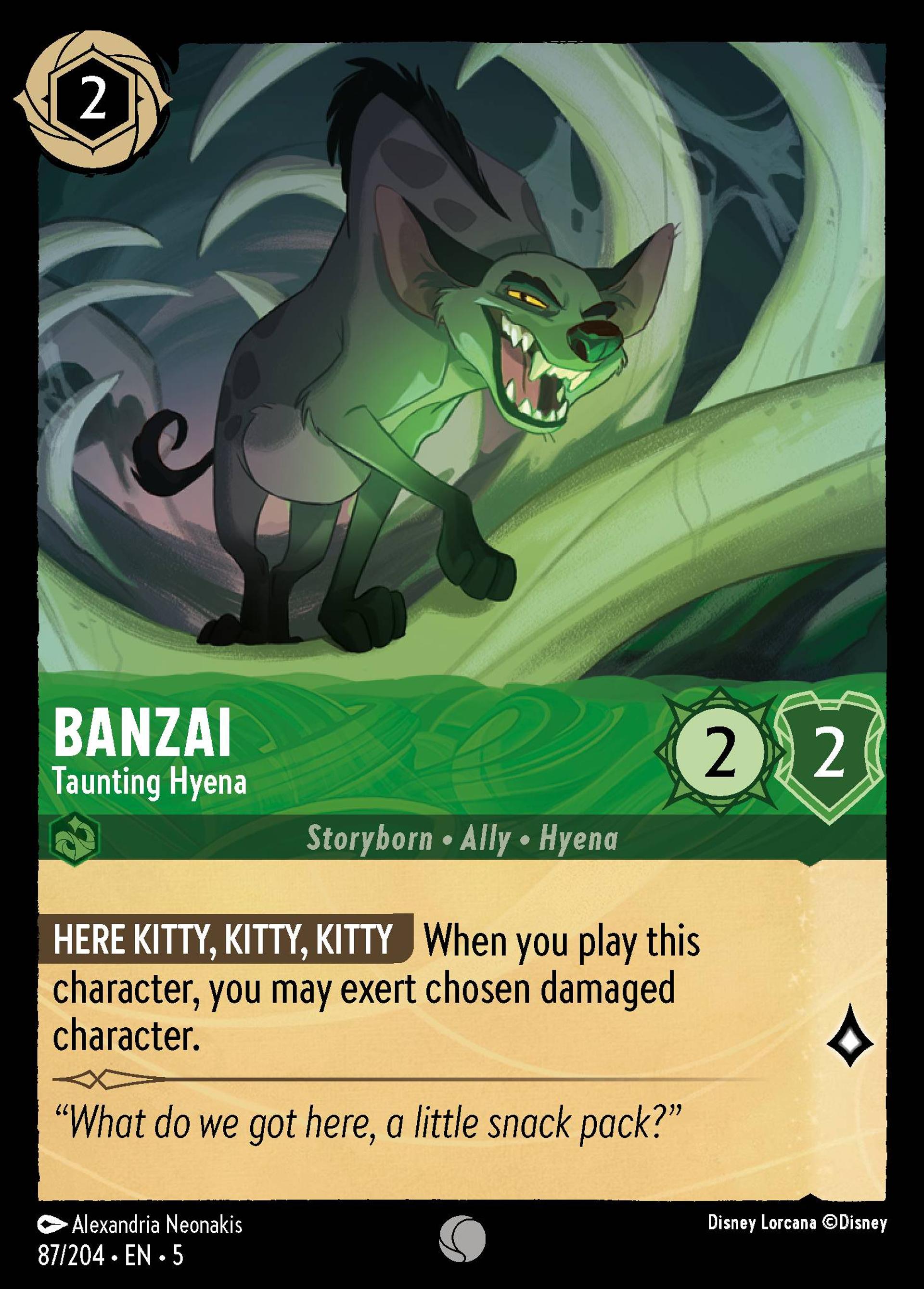 Banzai - Taunting Hyena — Shimmering Skies — Lorcana