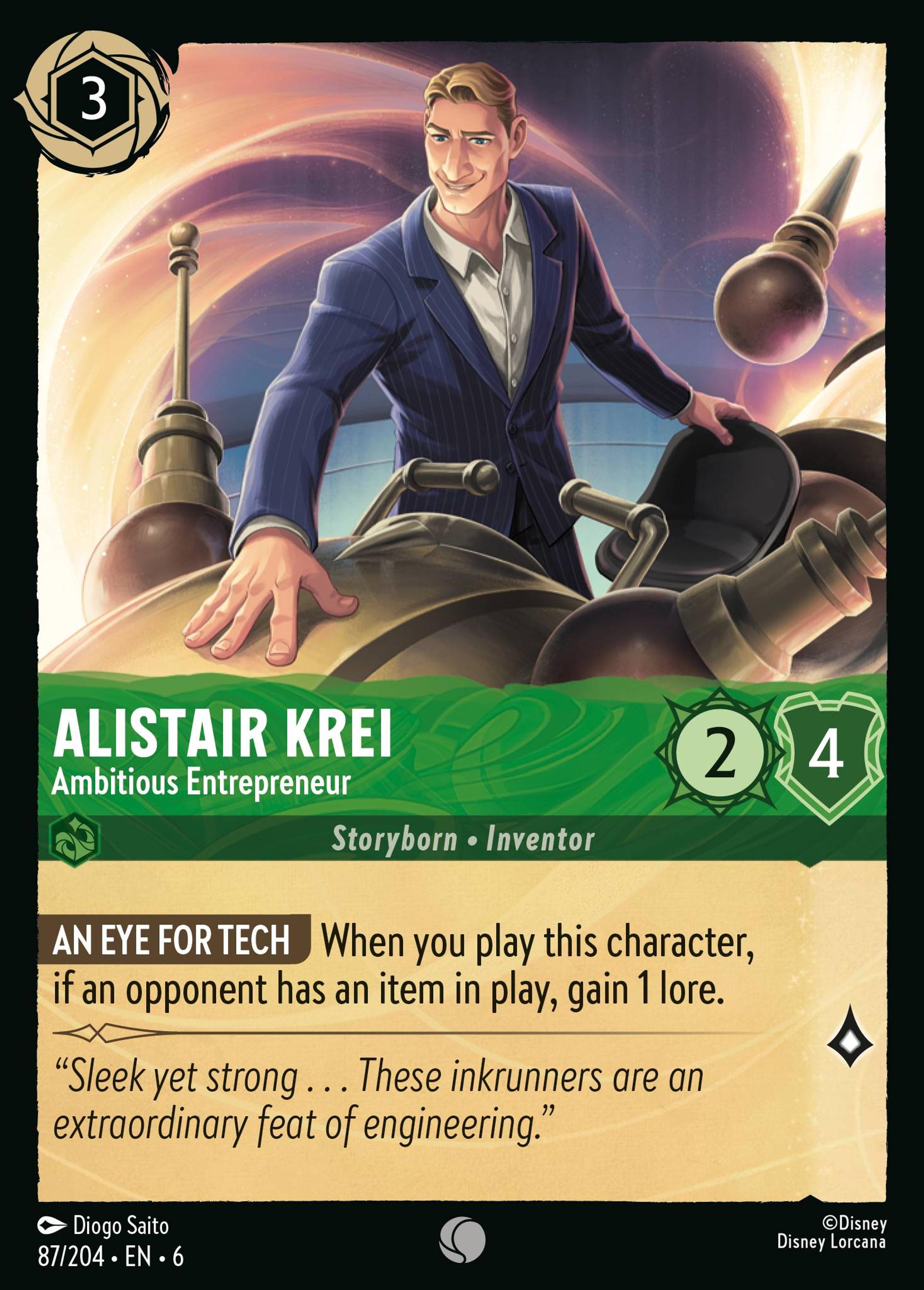 Alistair Krei - Ambitious Entrepreneur — Azurite Sea — Lorcana