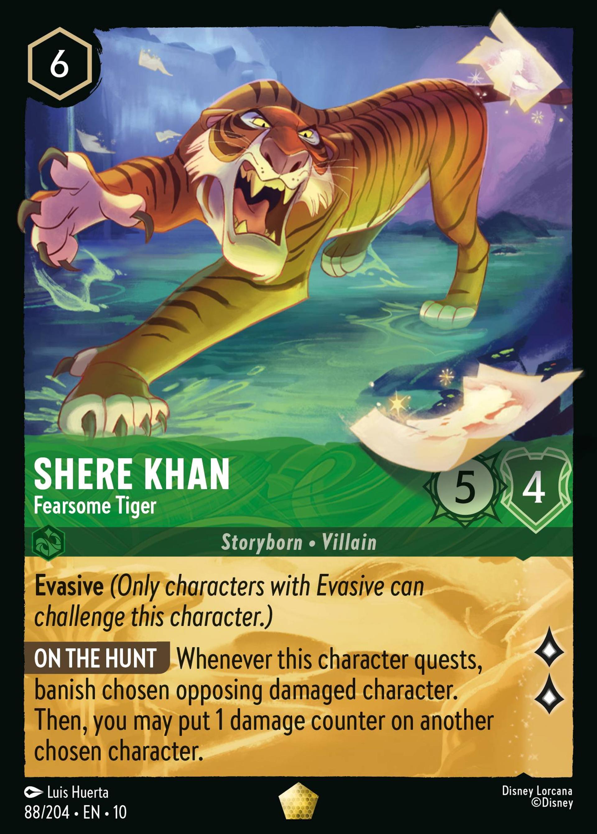Shere Khan - Fearsome Tiger — Whispers in the Well — Lorcana