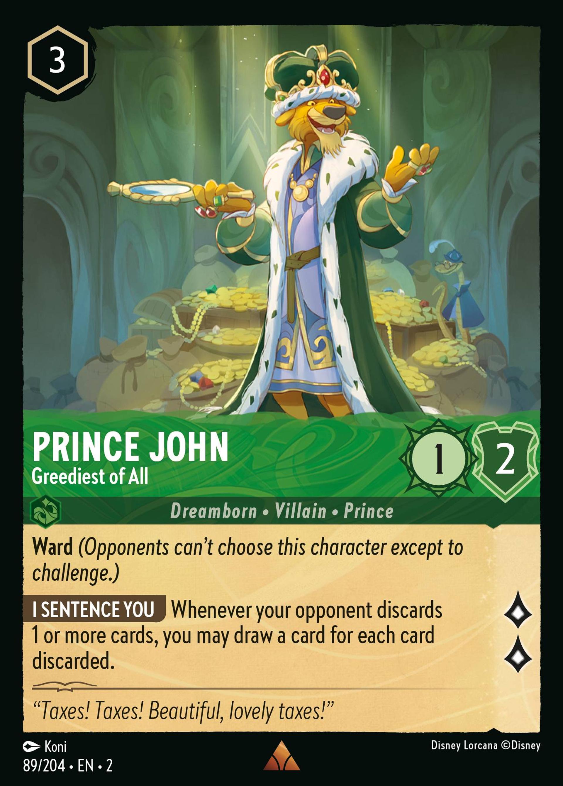 Prince Jean - Le plus cupide de tous — Rise of the Floodborn — Lorcana