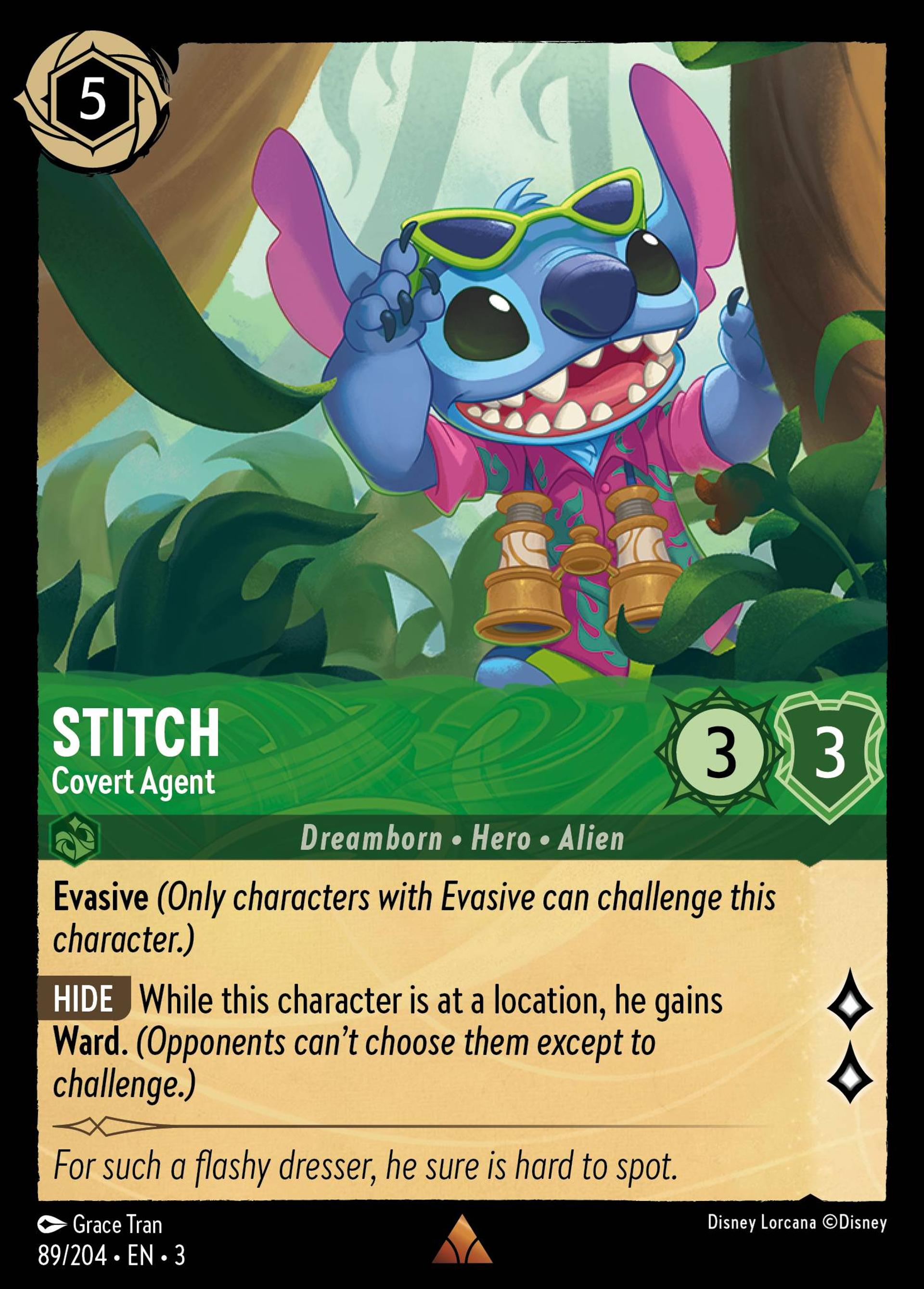 Stitch - Covert Agent — Into the Inklands — Lorcana