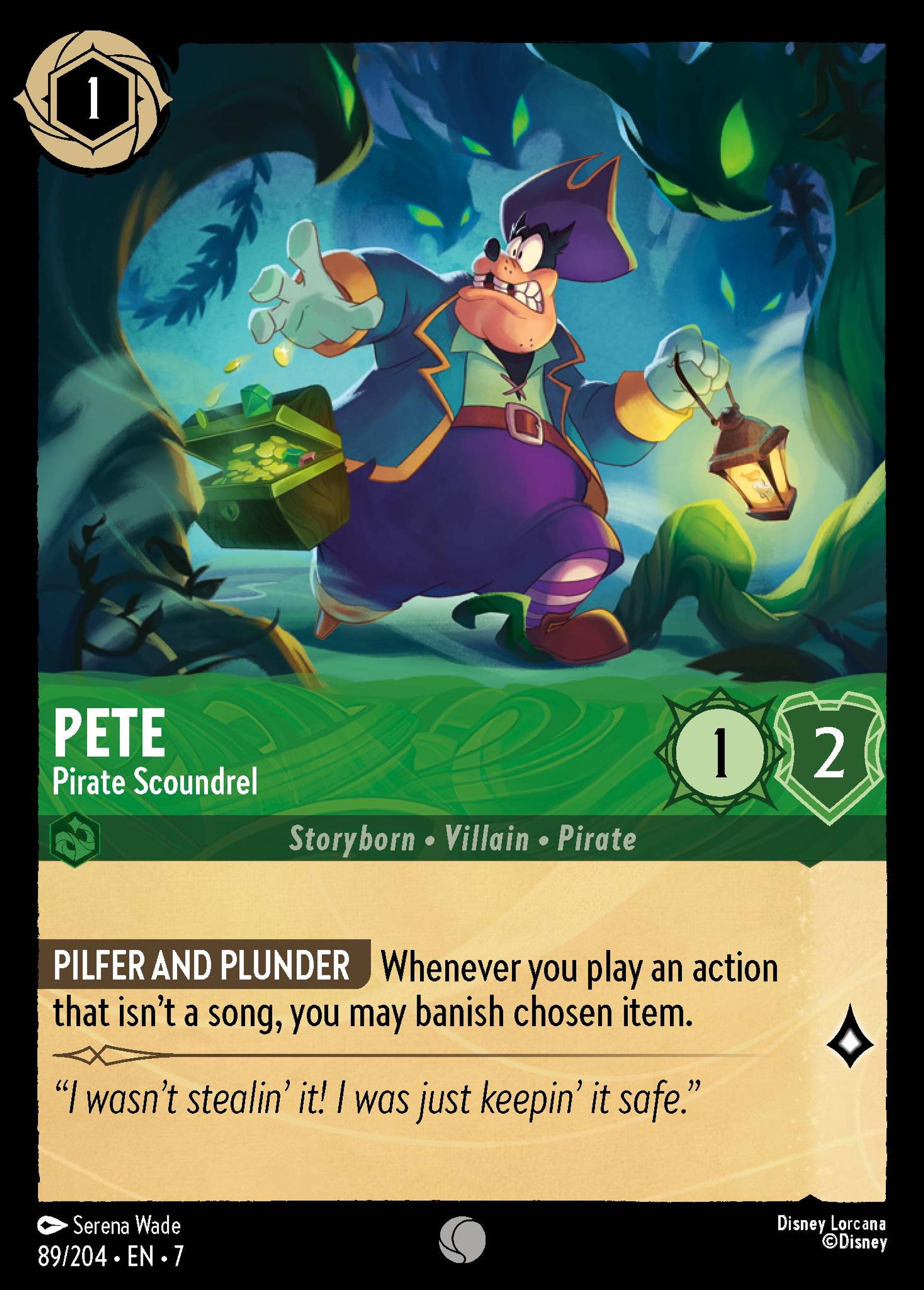 Pete - Pirate Scoundrel — Archazia's Island — Lorcana