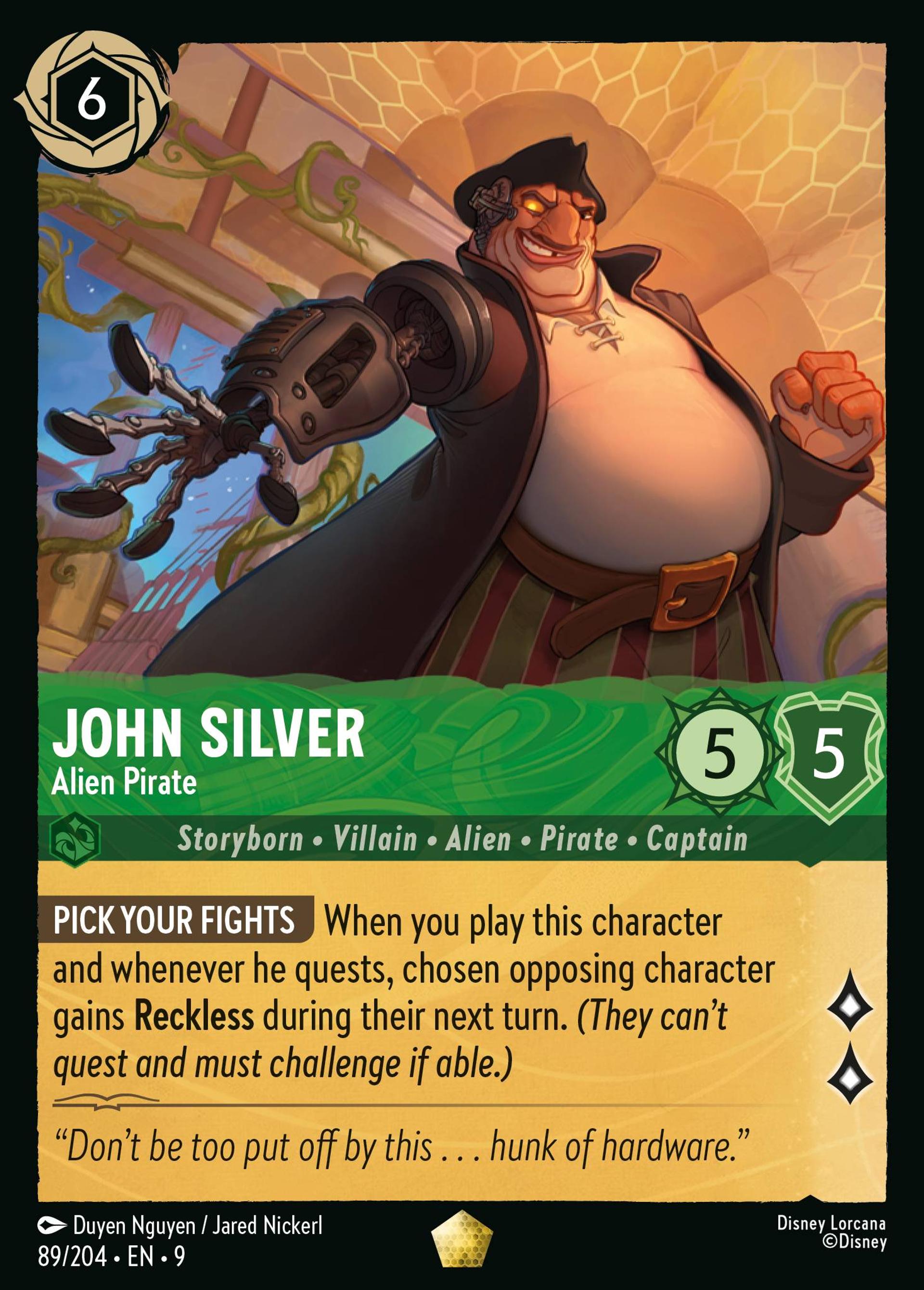 John Silver - Alien Pirate — Fabled — Lorcana
