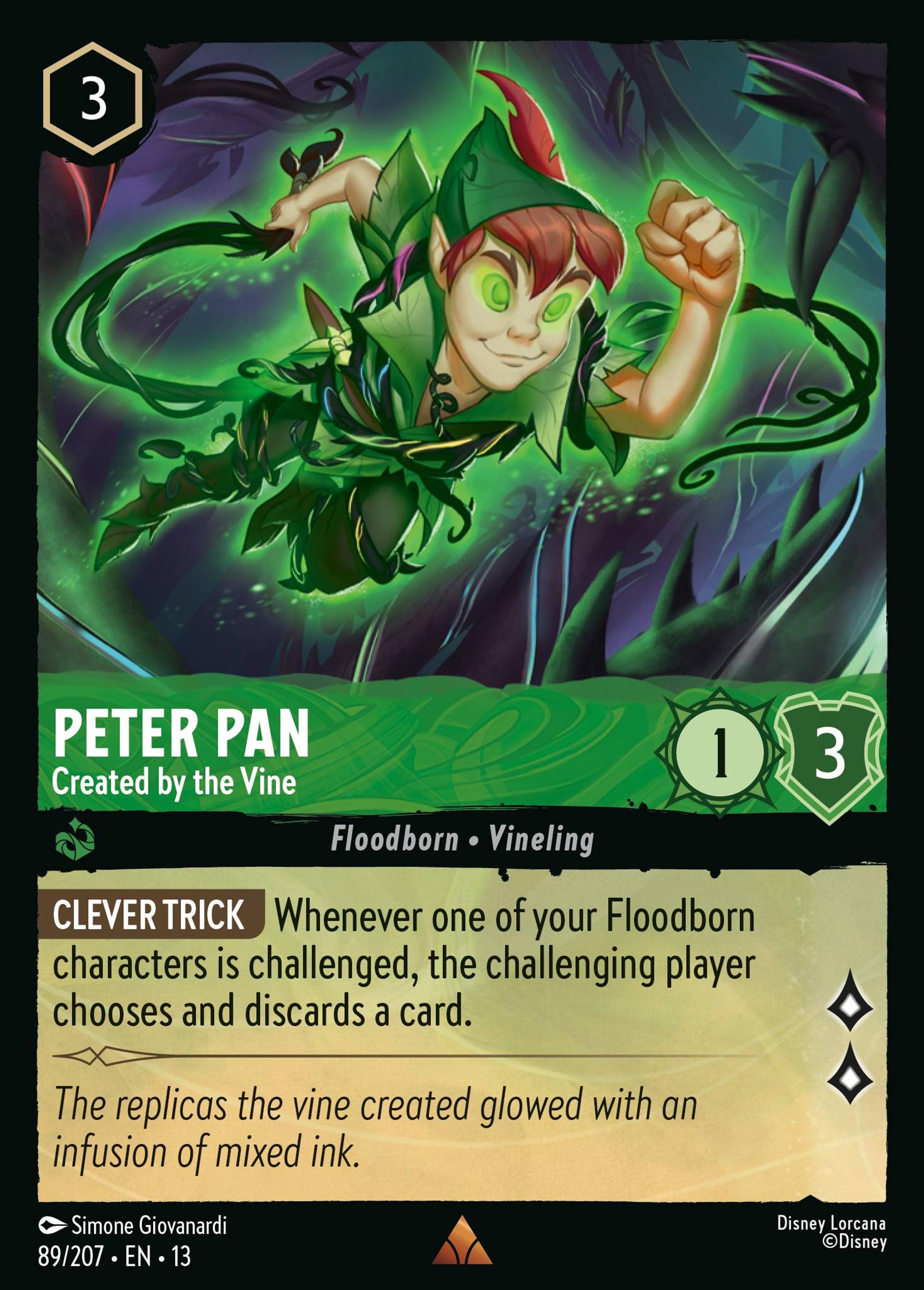 Peter Pan - Created by the Vine — Attack of the Vine! — Lorcana