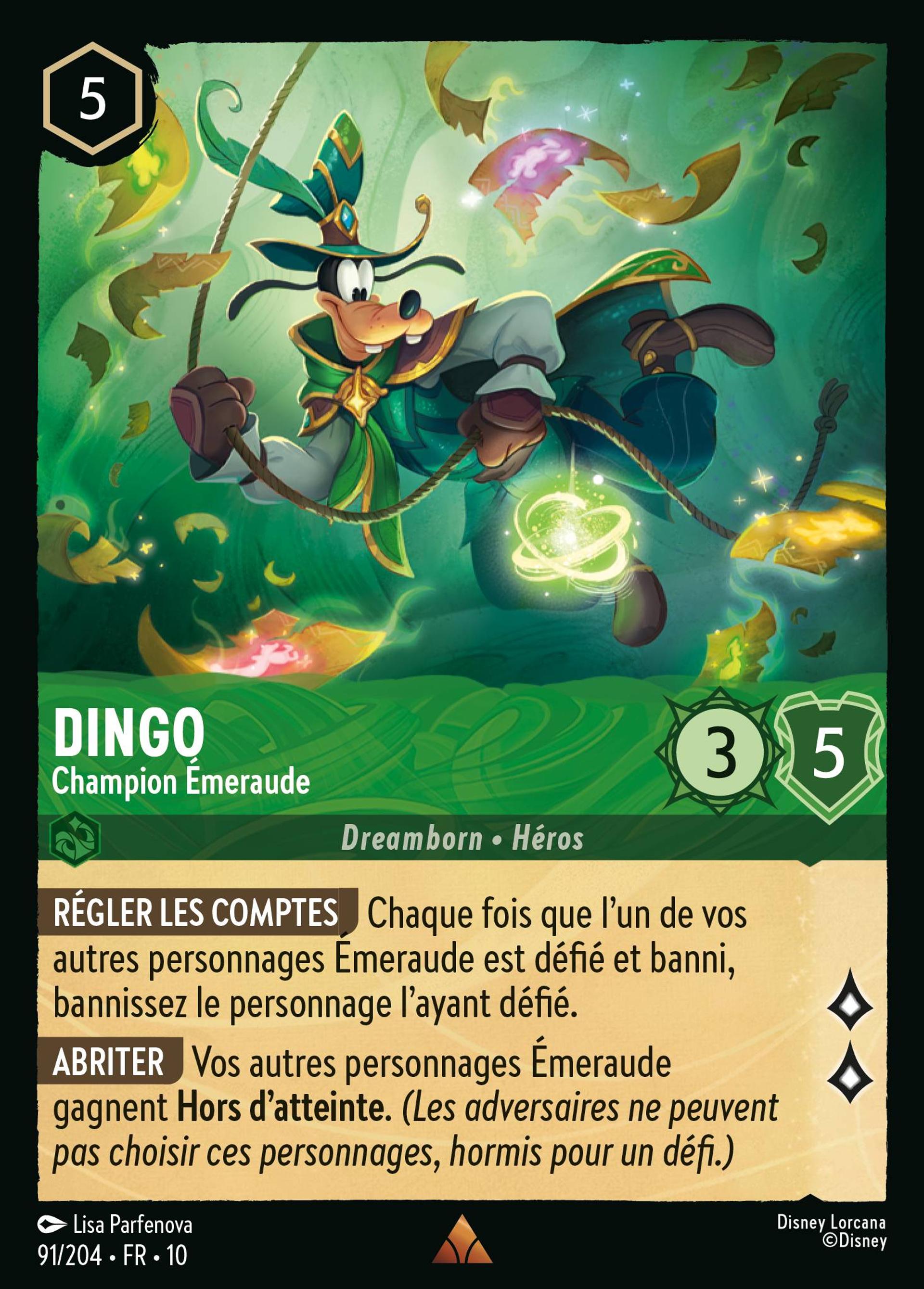 Dingo - Champion Émeraude — Whispers in the Well — Lorcana