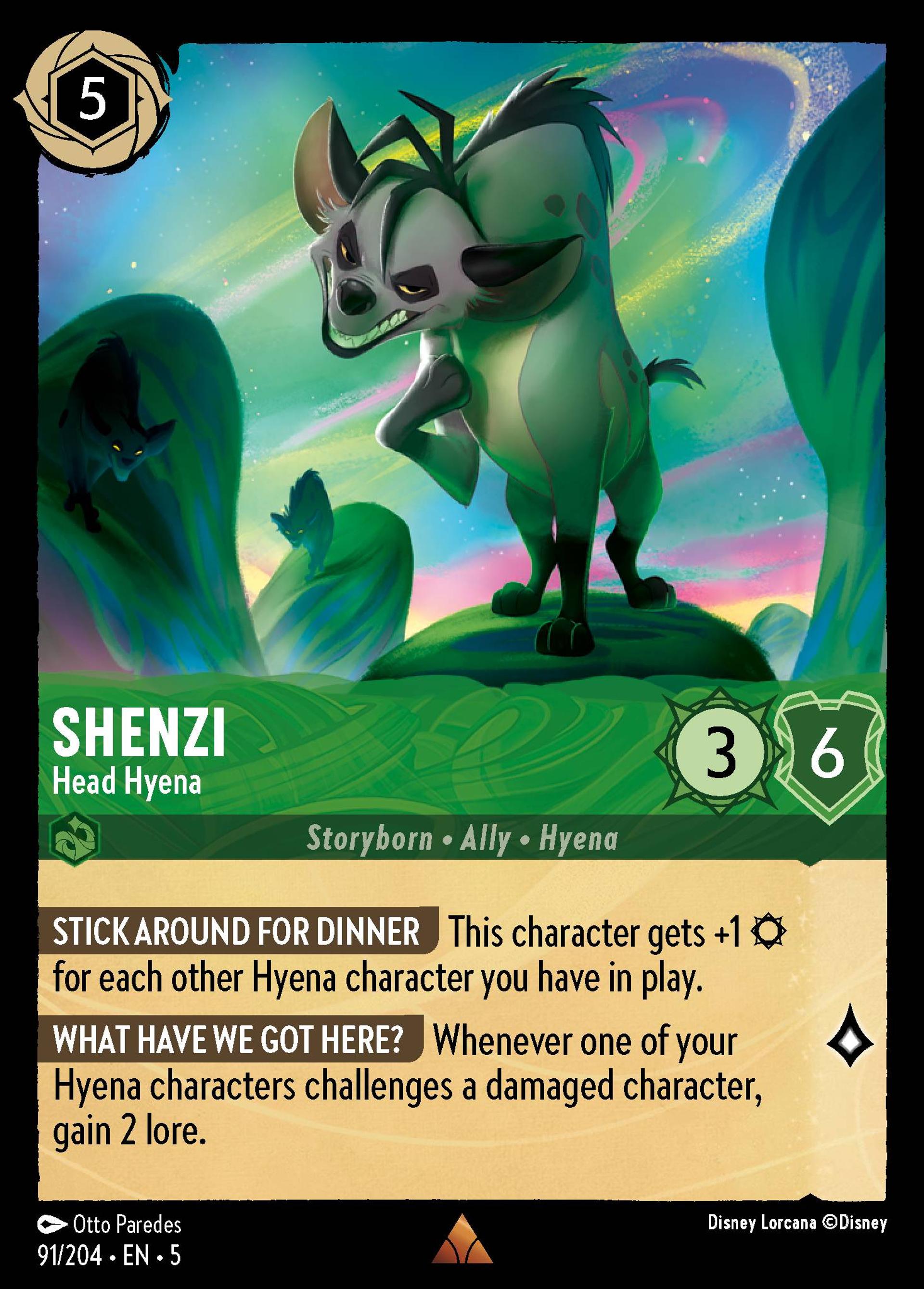 Shenzi - Head Hyena — Shimmering Skies — Lorcana
