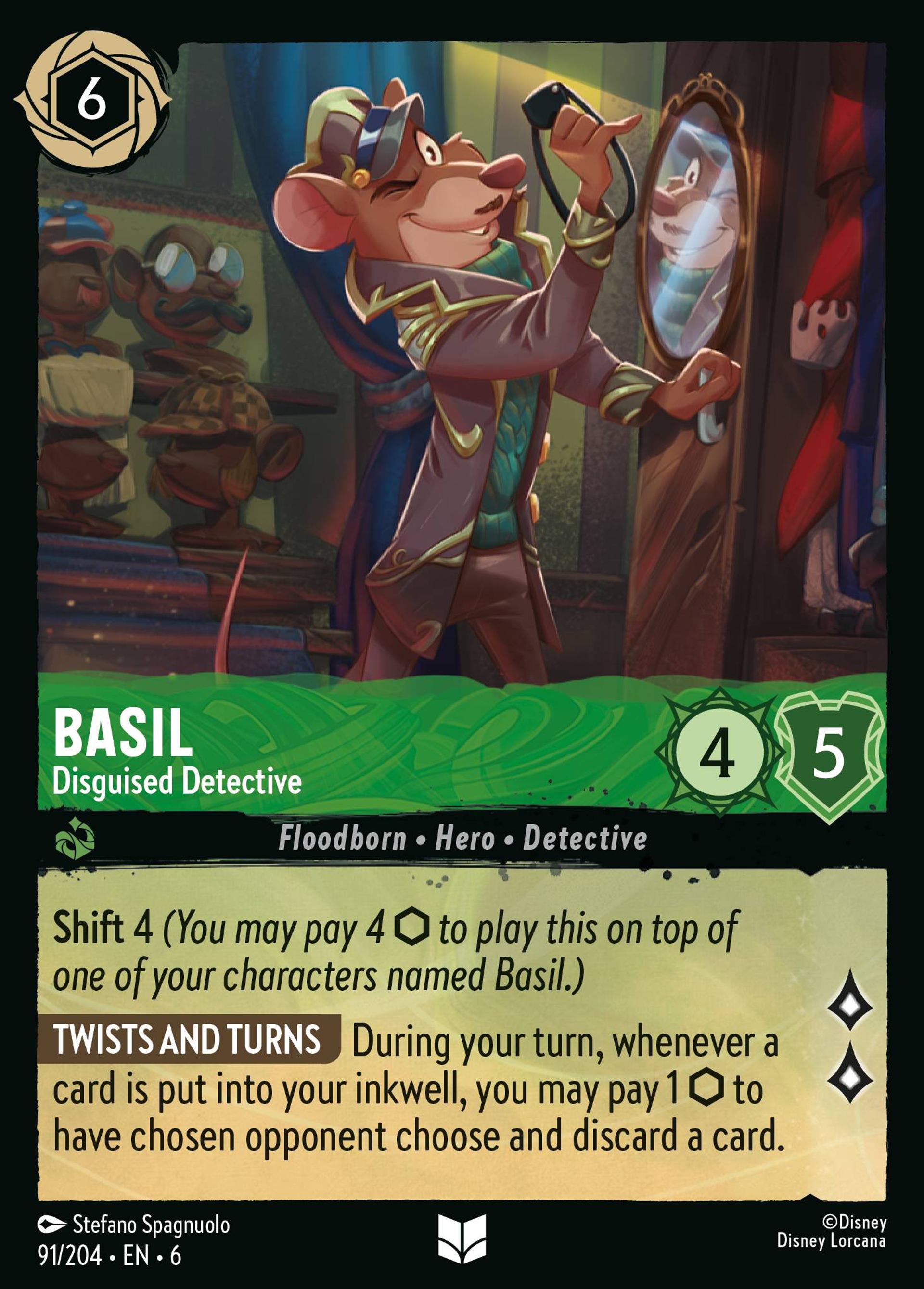 Basil - Disguised Detective — Azurite Sea — Lorcana