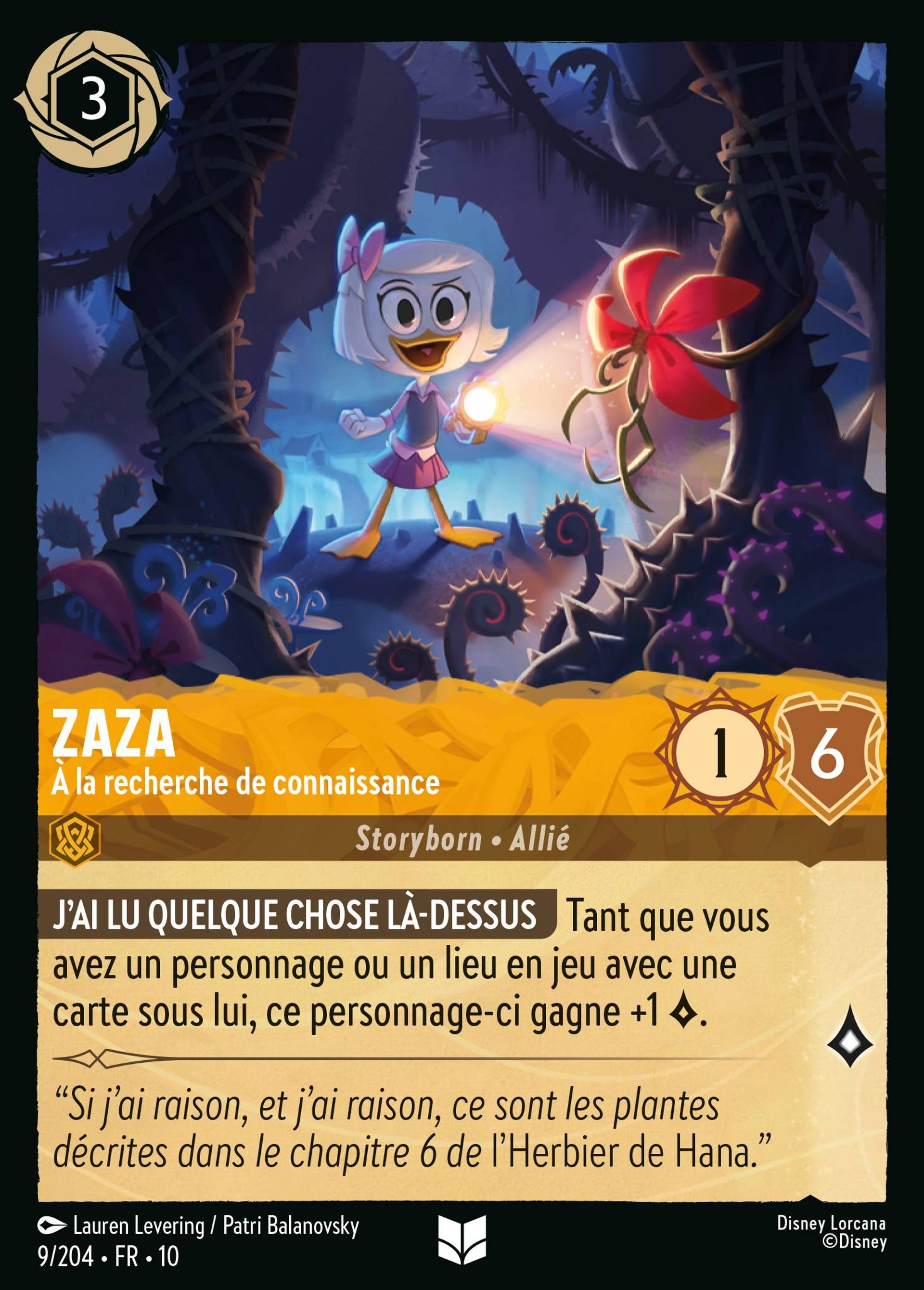 Zaza - À la recherche de connaissance — Whispers in the Well — Lorcana