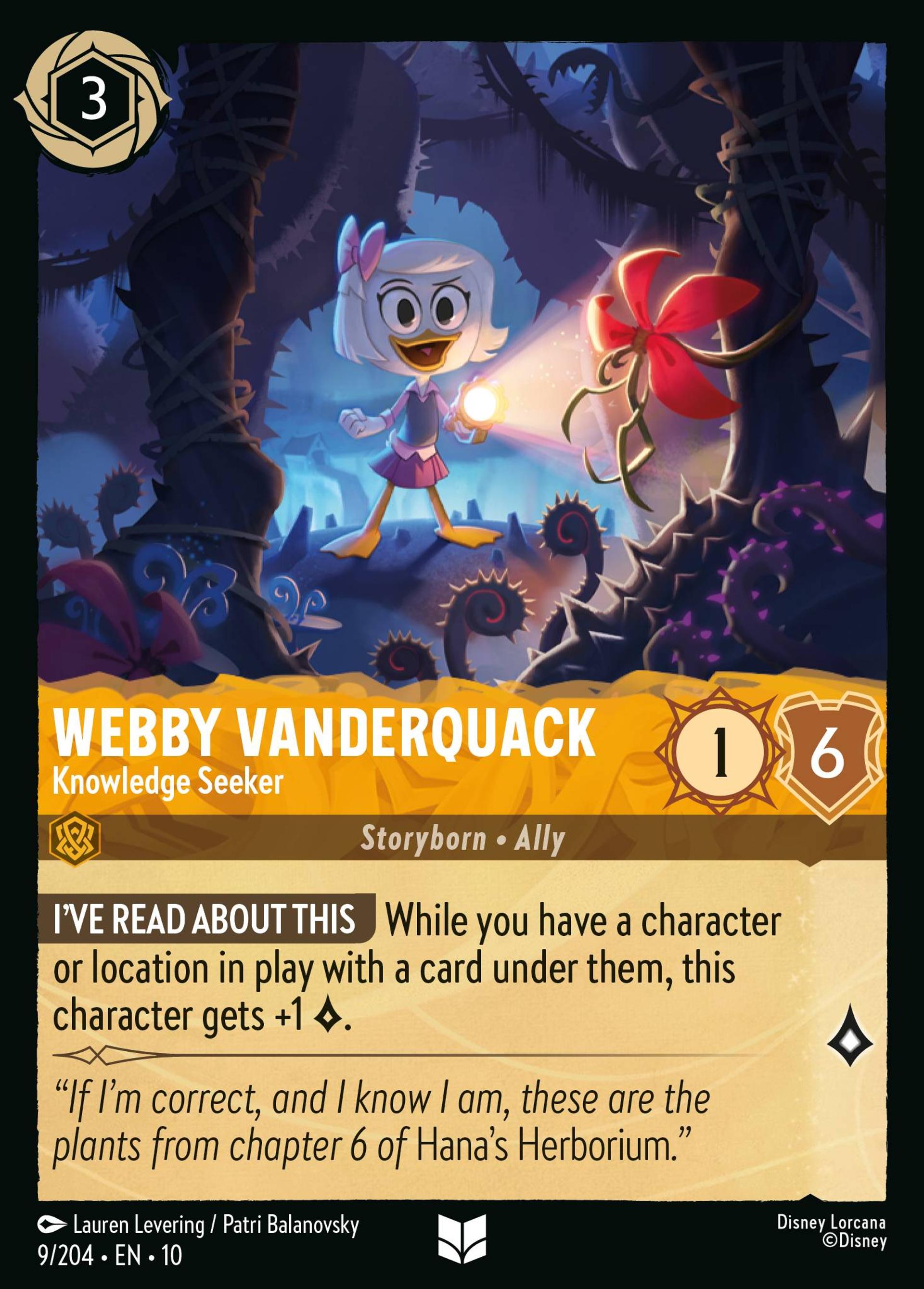 Webby Vanderquack - Knowledge Seeker — Whispers in the Well — Lorcana