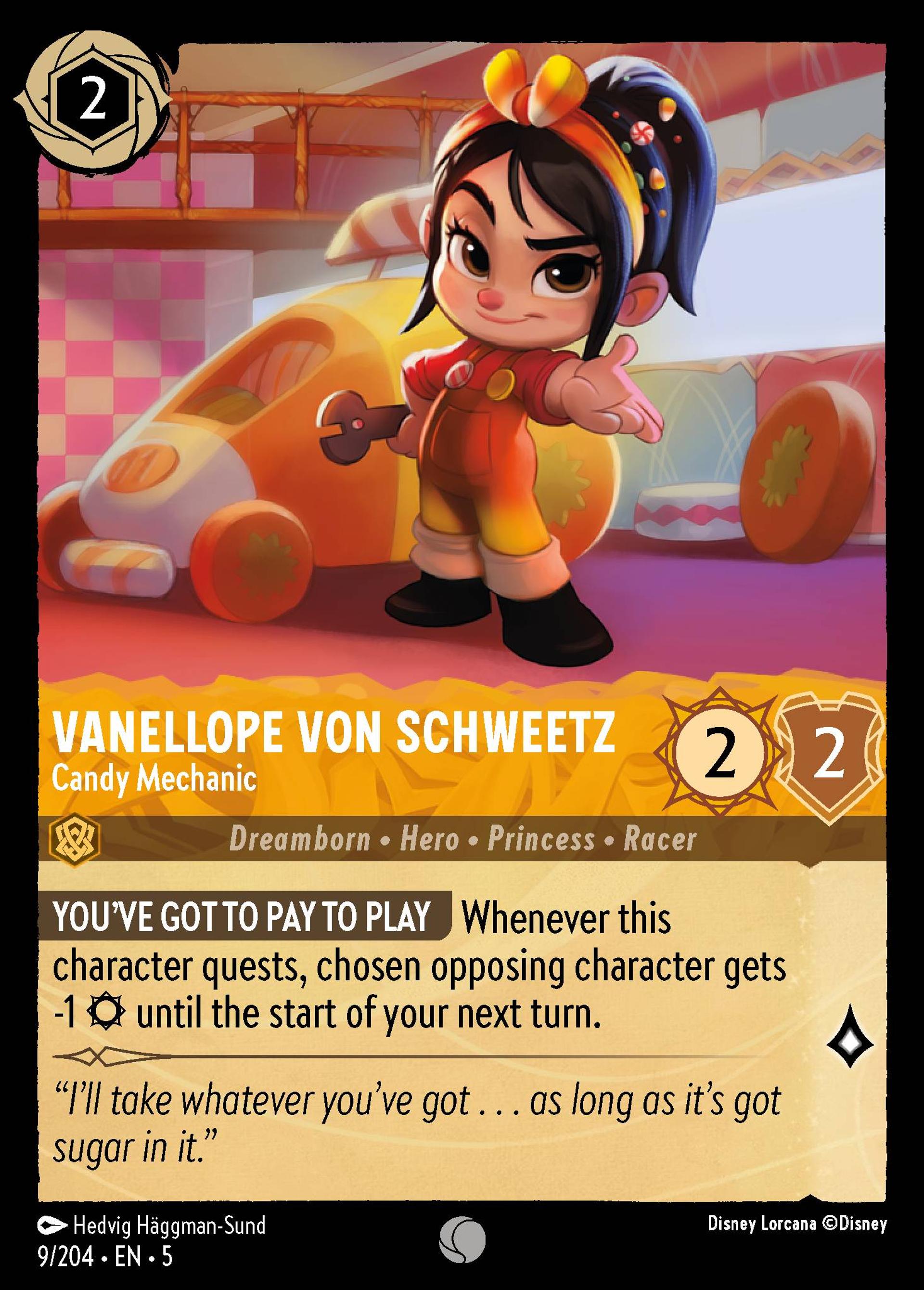 Vanellope von Schweetz - Candy Mechanic — Shimmering Skies — Lorcana