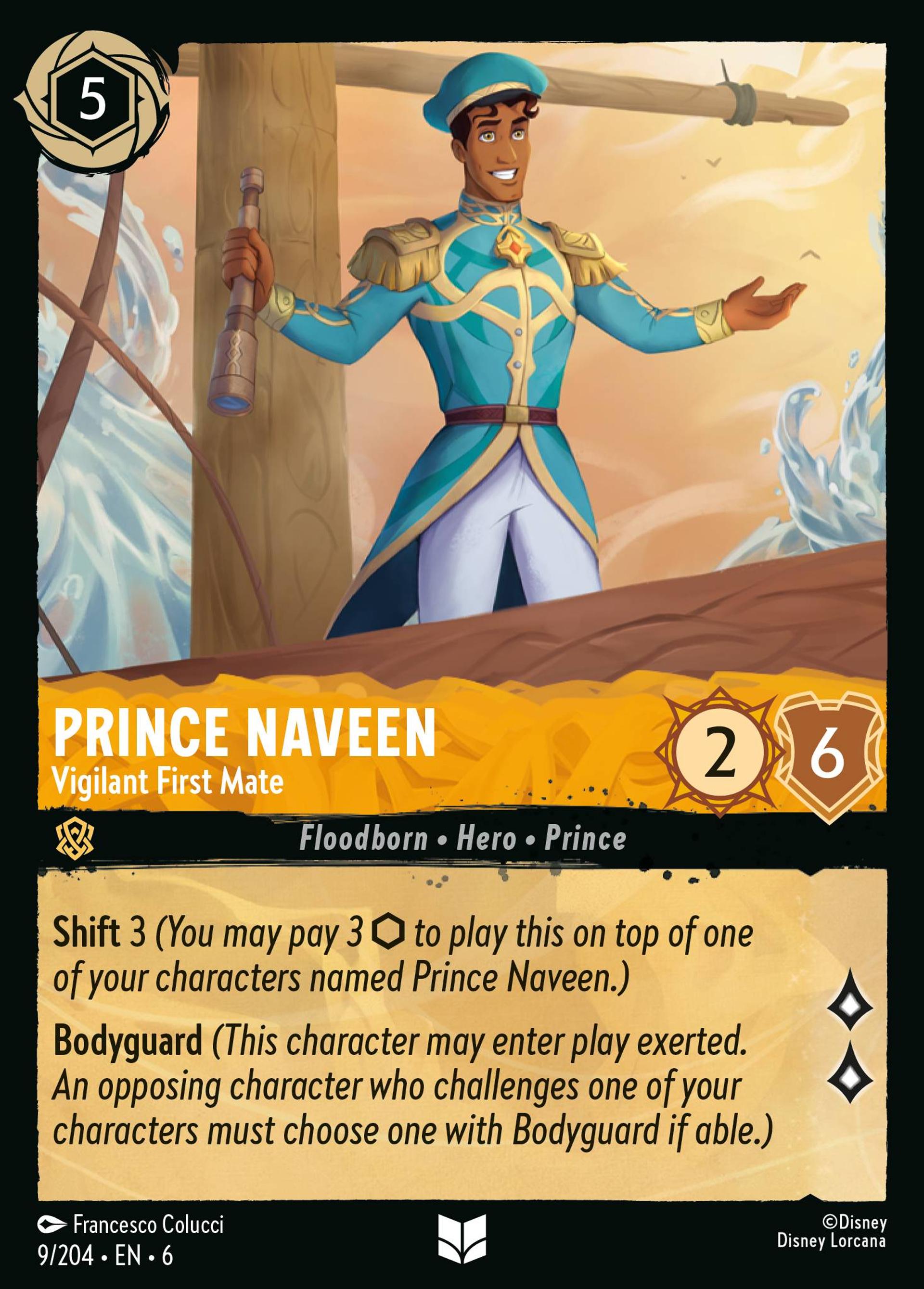 Prince Naveen - Vigilant First Mate — Azurite Sea — Lorcana