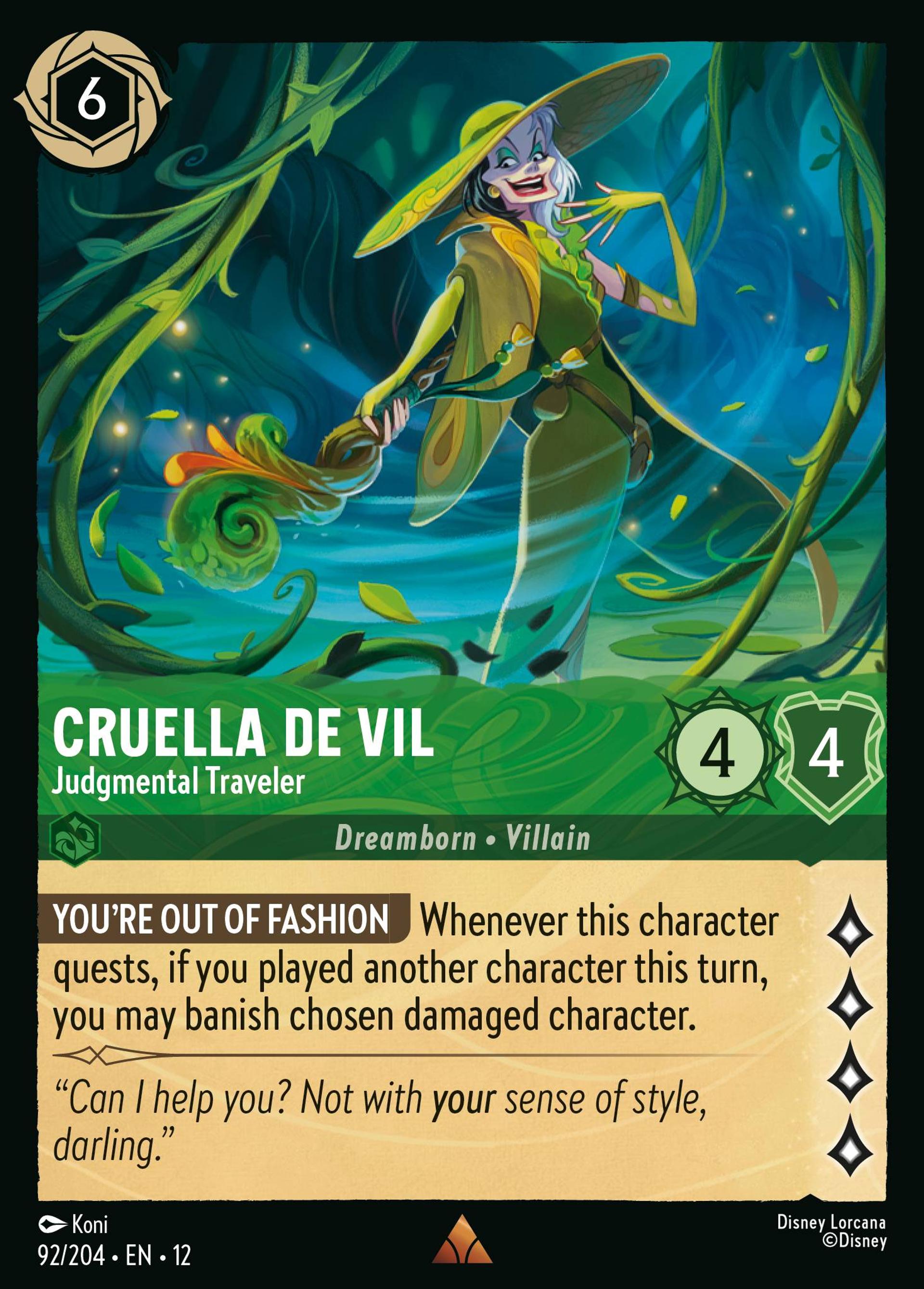 Cruella d'Enfer - Voyageuse critique — Wilds Unknown — Lorcana