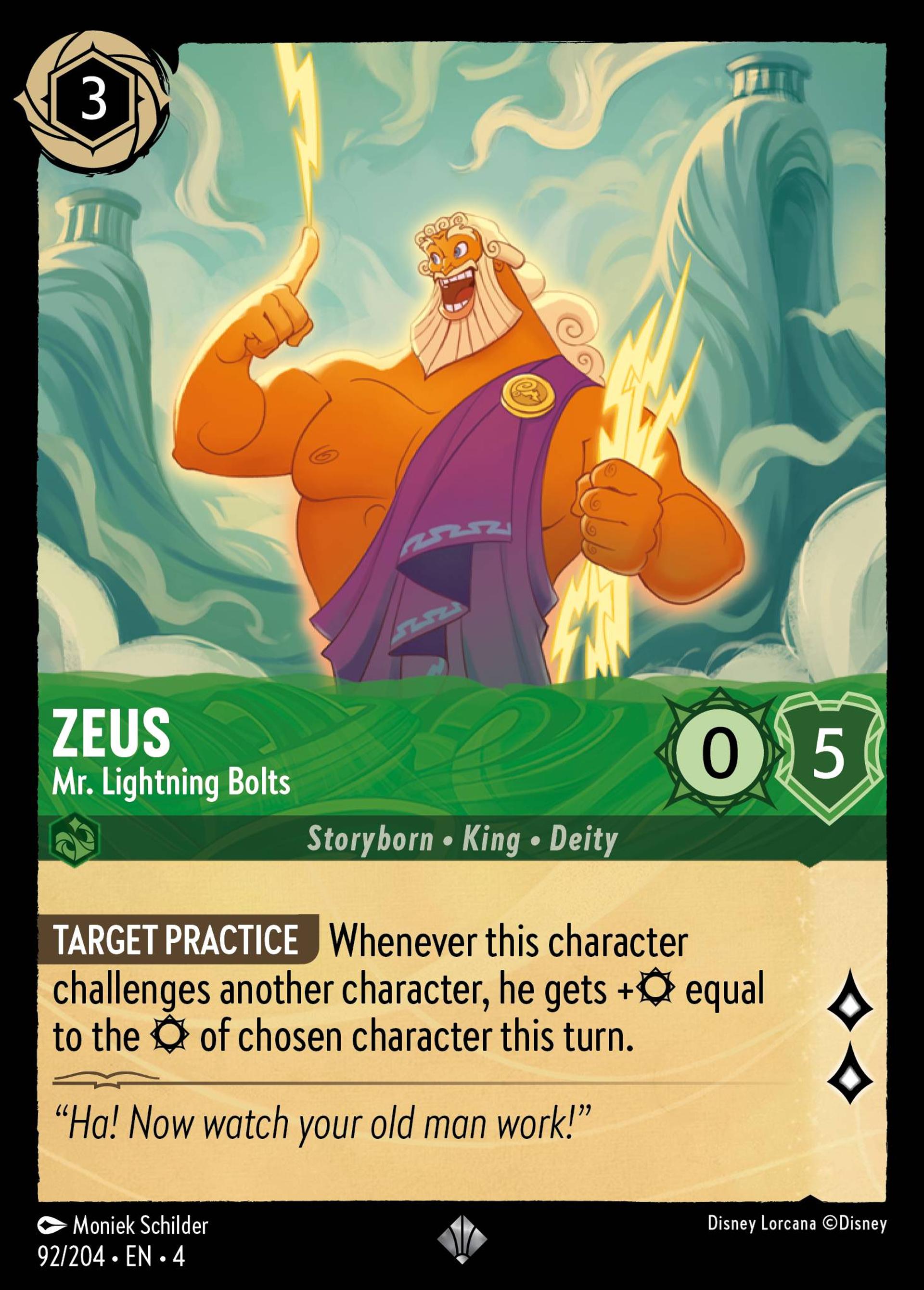 Zeus - Mr. Lightning Bolts — Ursula's Return — Lorcana