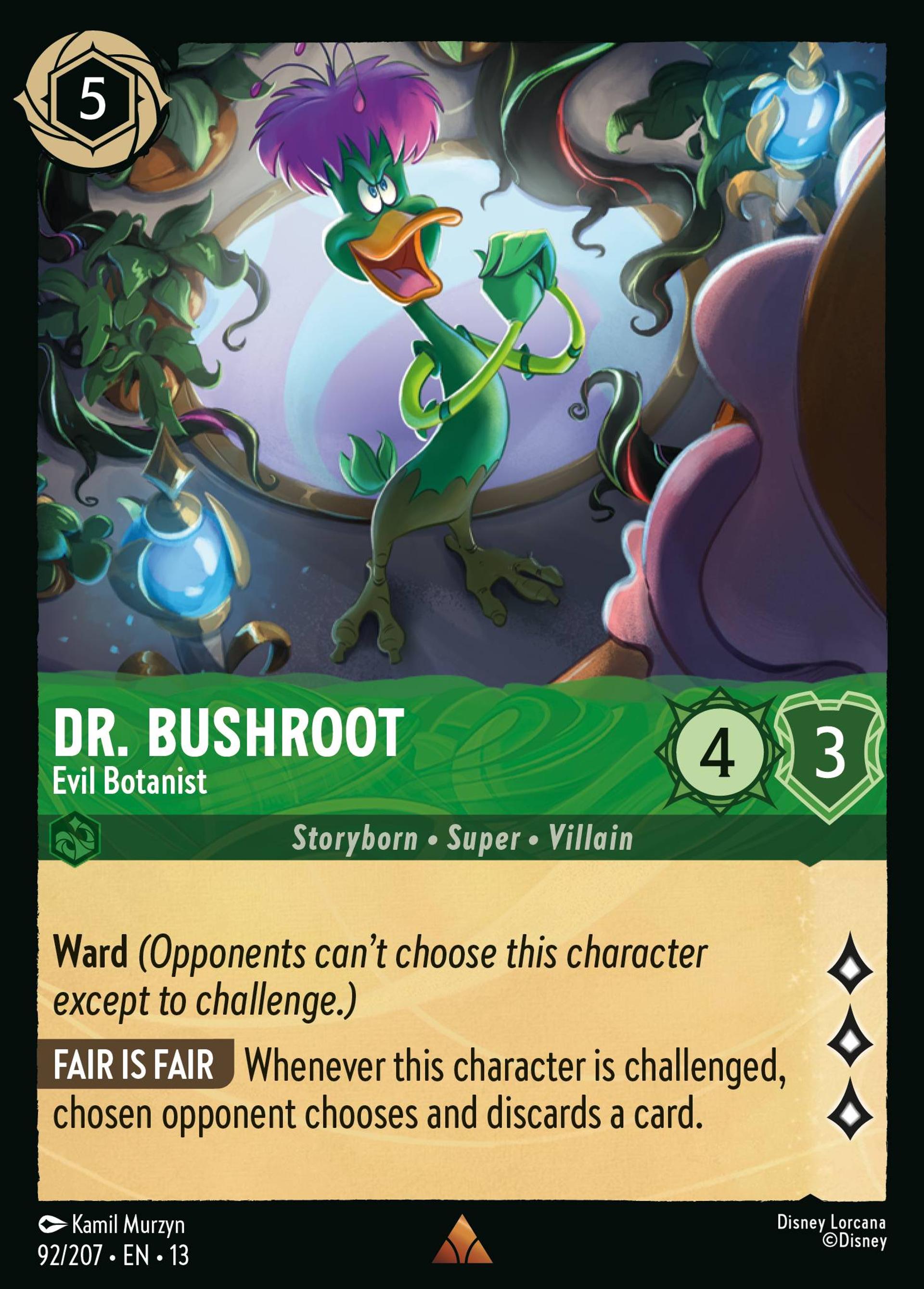 Dr. Bushroot - Evil Botanist — Attack of the Vine! — Lorcana