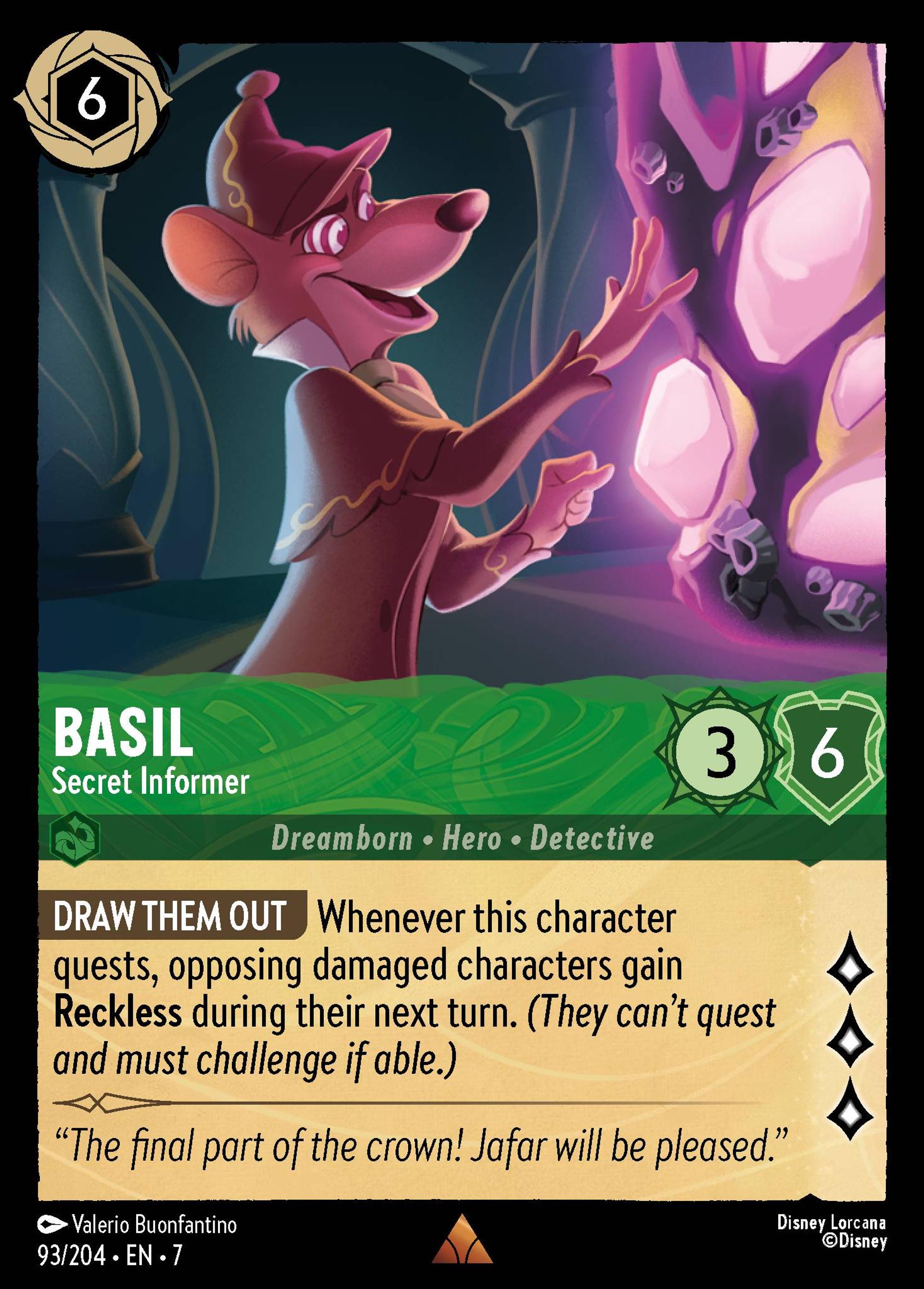 Basil - Secret Informer — Archazia's Island — Lorcana