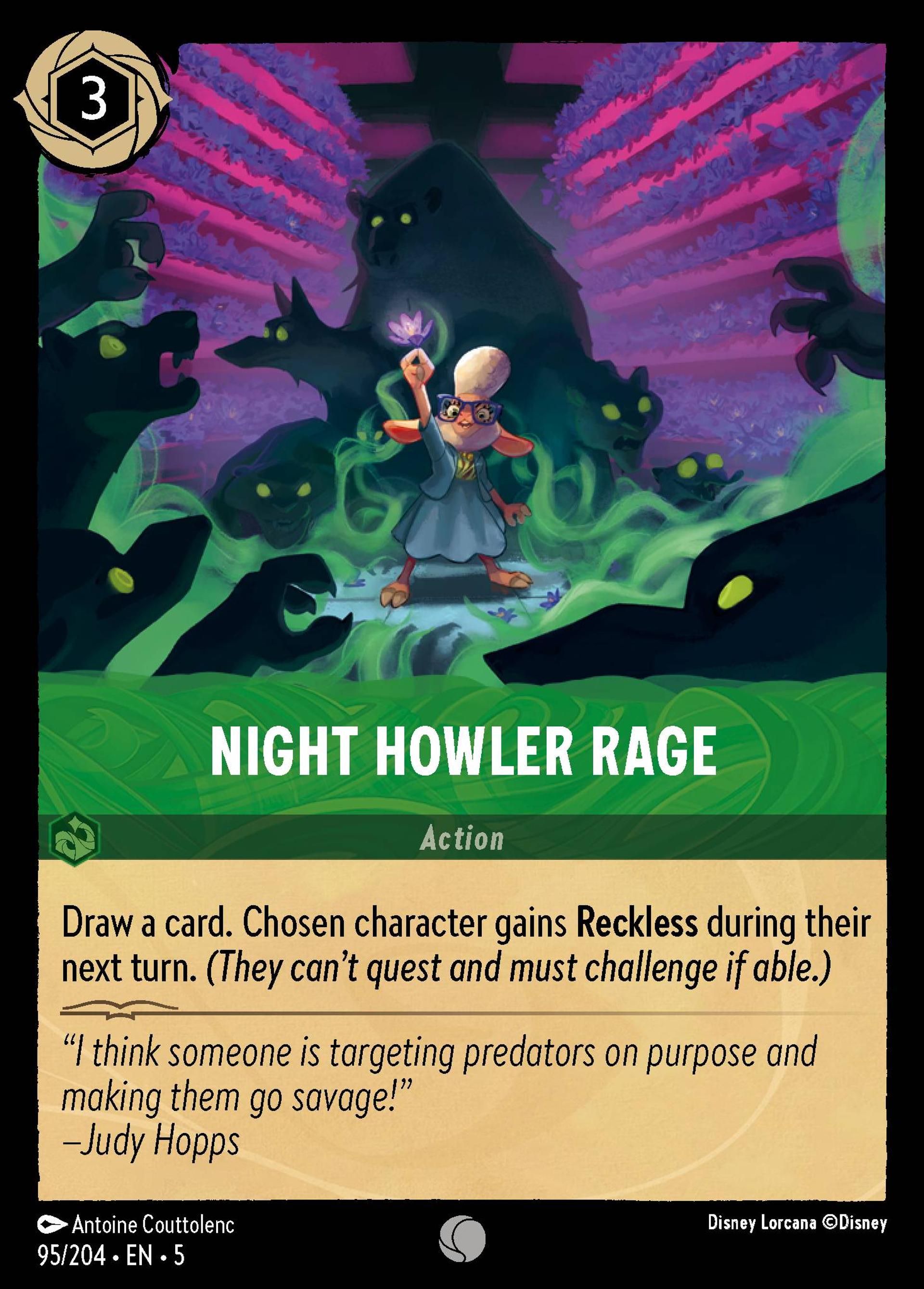 Night Howler Rage — Shimmering Skies — Lorcana