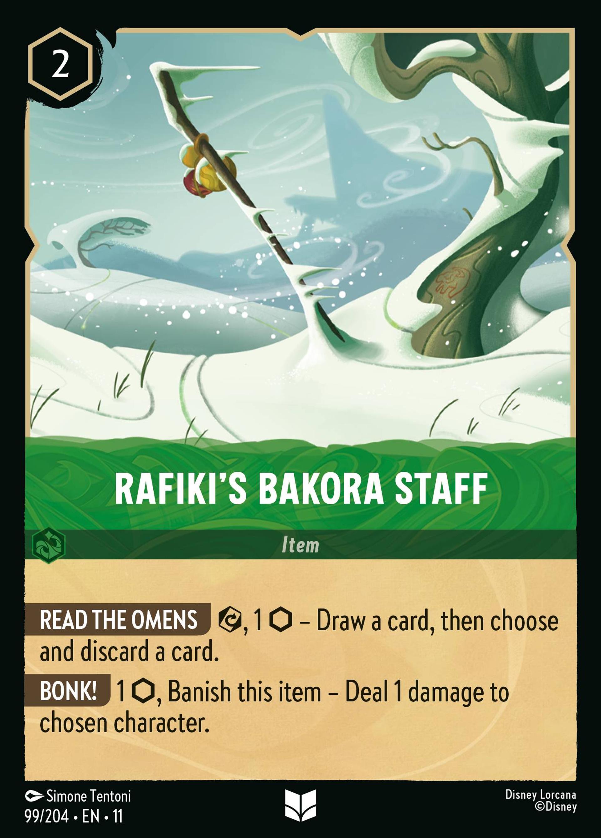 Bâton bakora de Rafiki — Winterspell — Lorcana