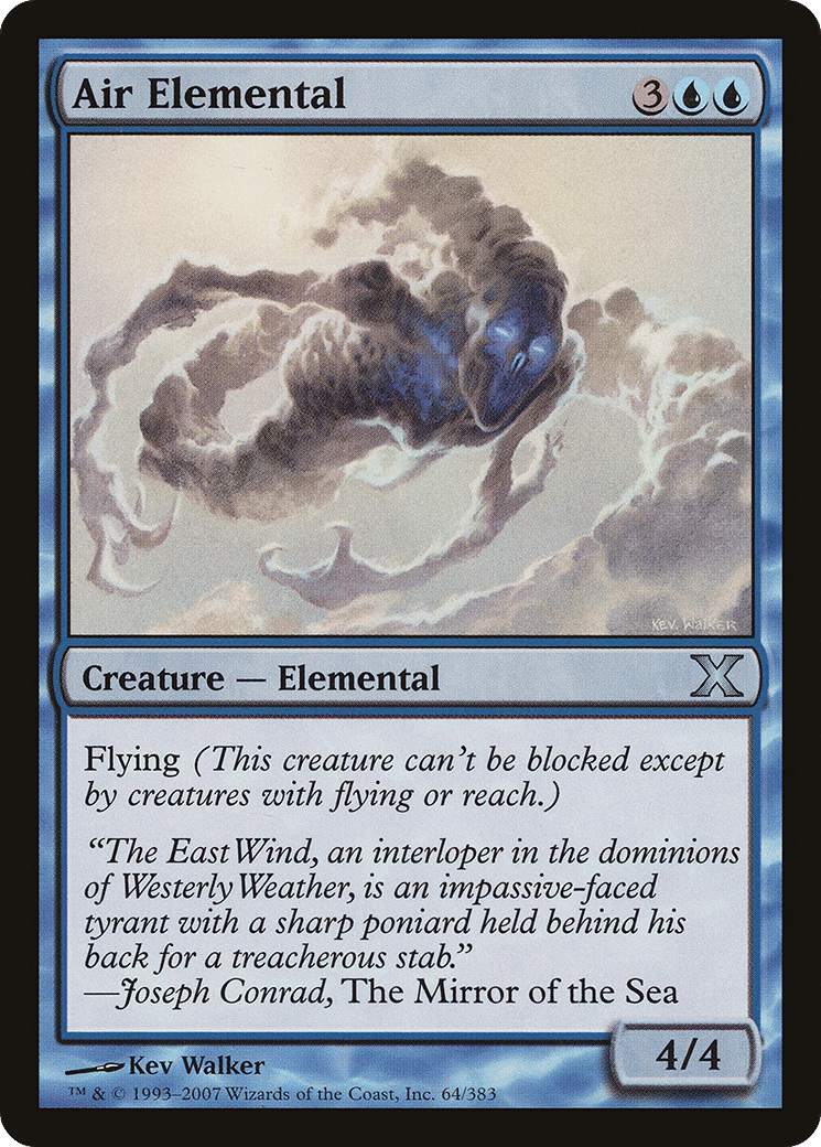 Air Elemental — Tenth Edition — Magic: The Gathering