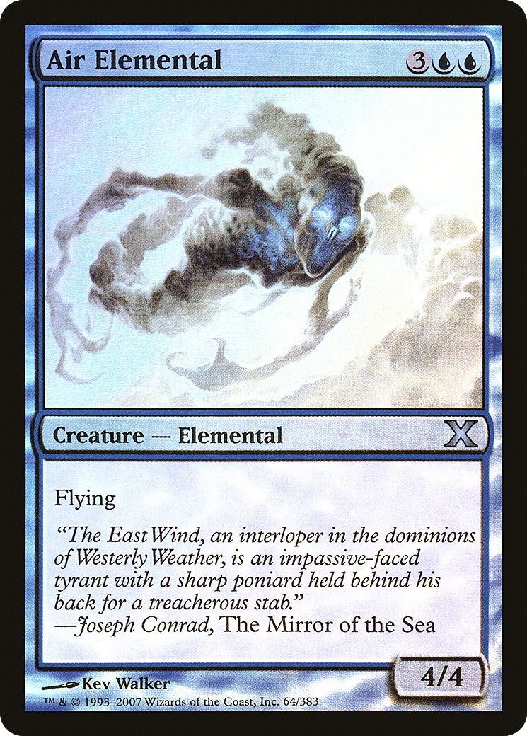 Air Elemental — Tenth Edition — Magic: The Gathering