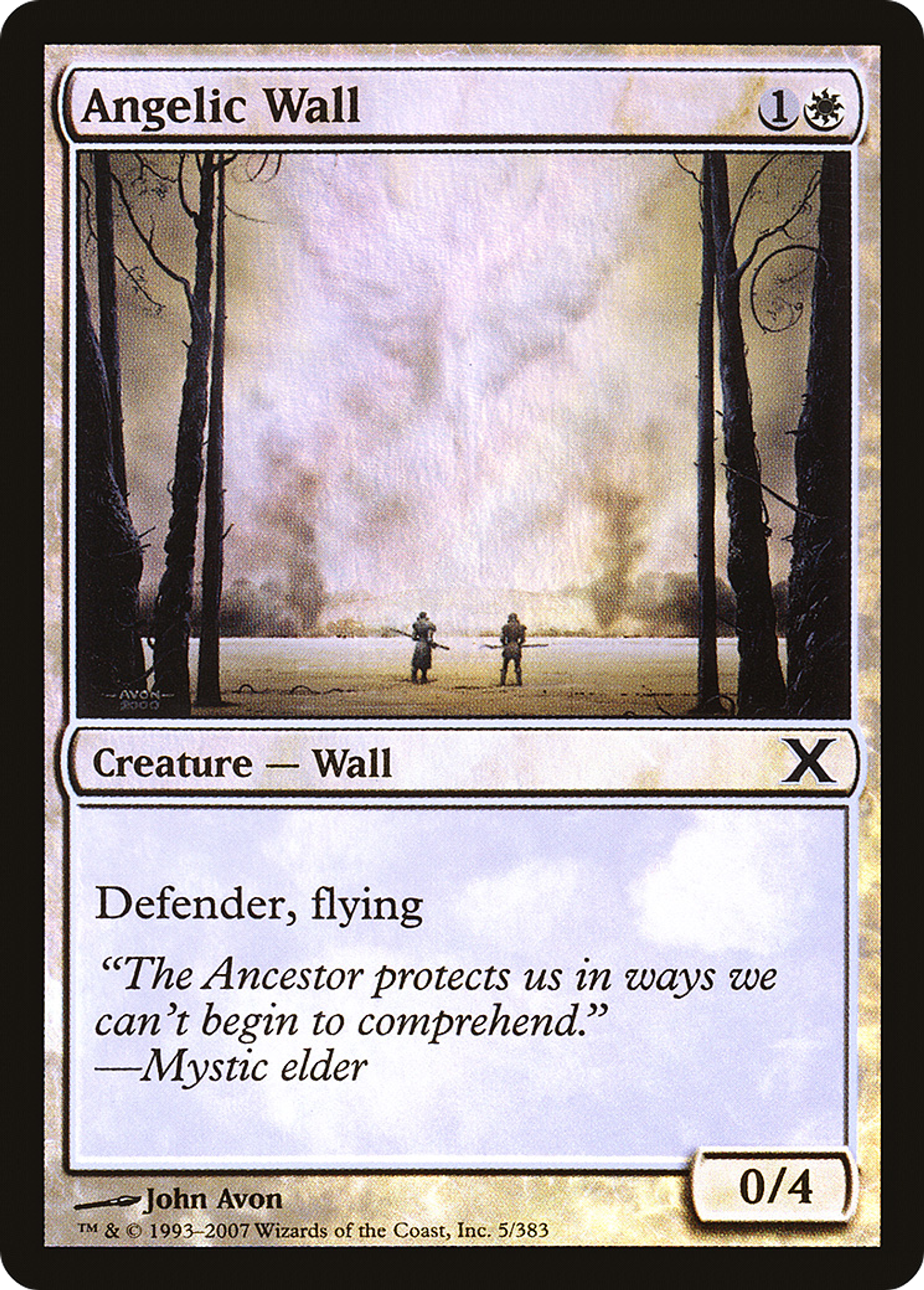 Angelic Wall — Tenth Edition — Magic: The Gathering