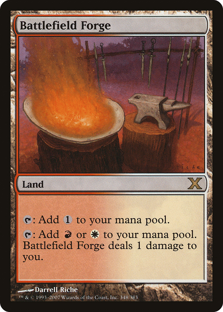 Battlefield Forge — Tenth Edition — Magic: The Gathering