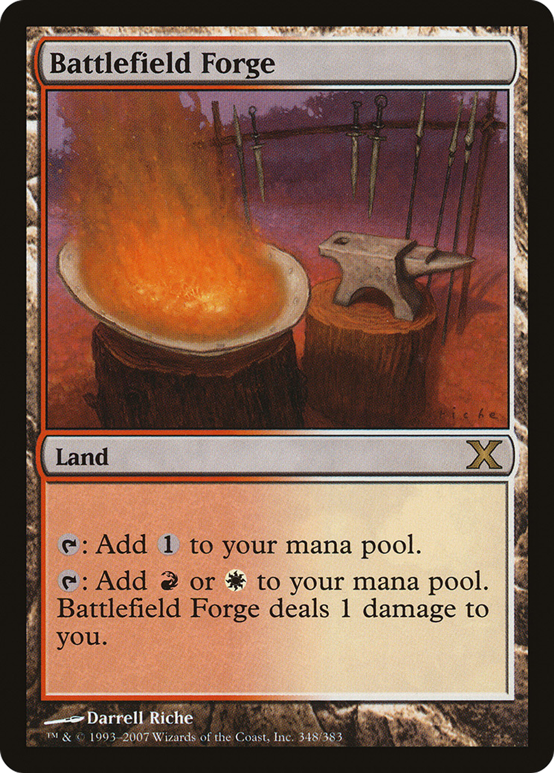 Battlefield Forge — Tenth Edition — Magic: The Gathering