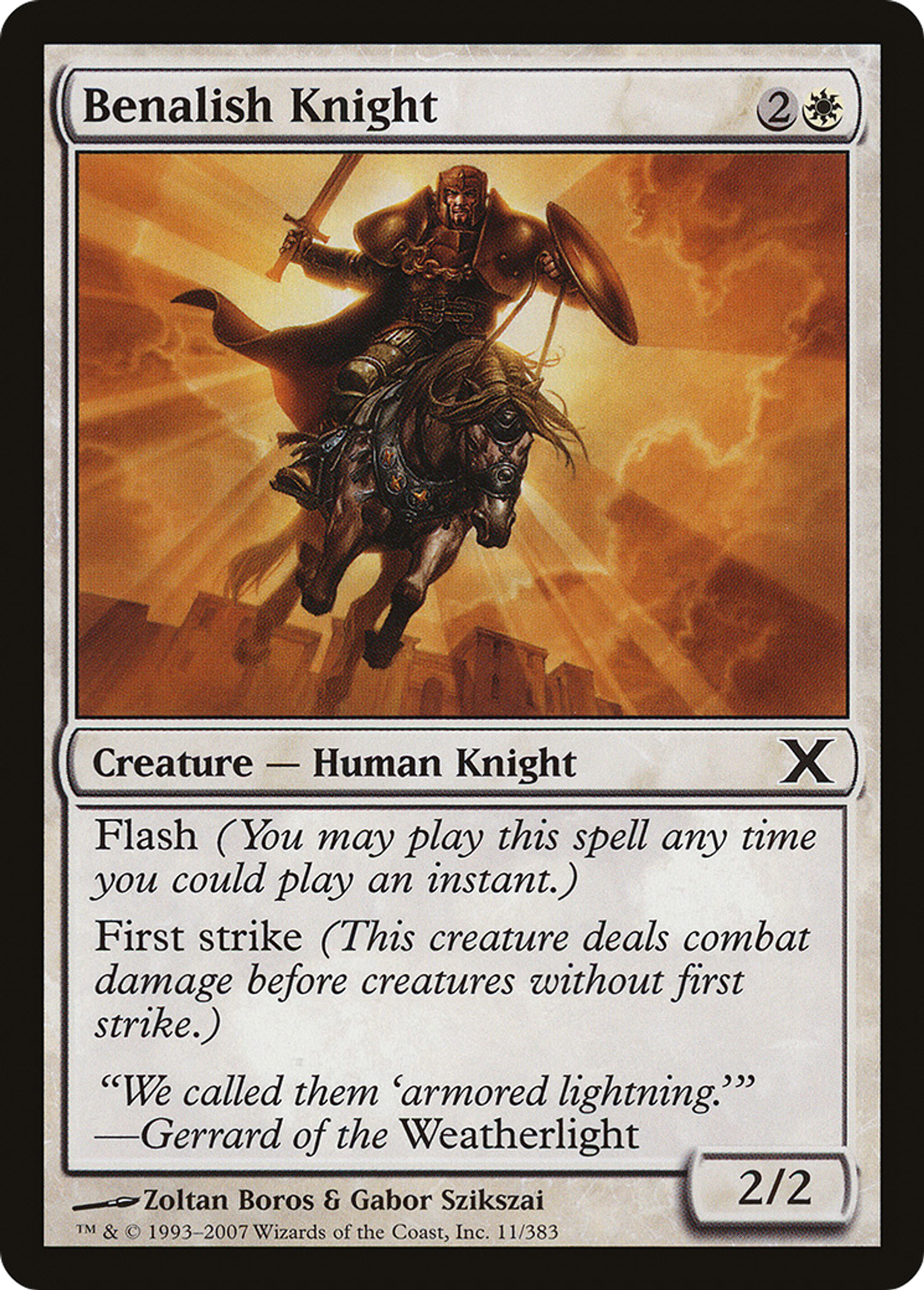 Benalish Knight — Tenth Edition — Magic: The Gathering