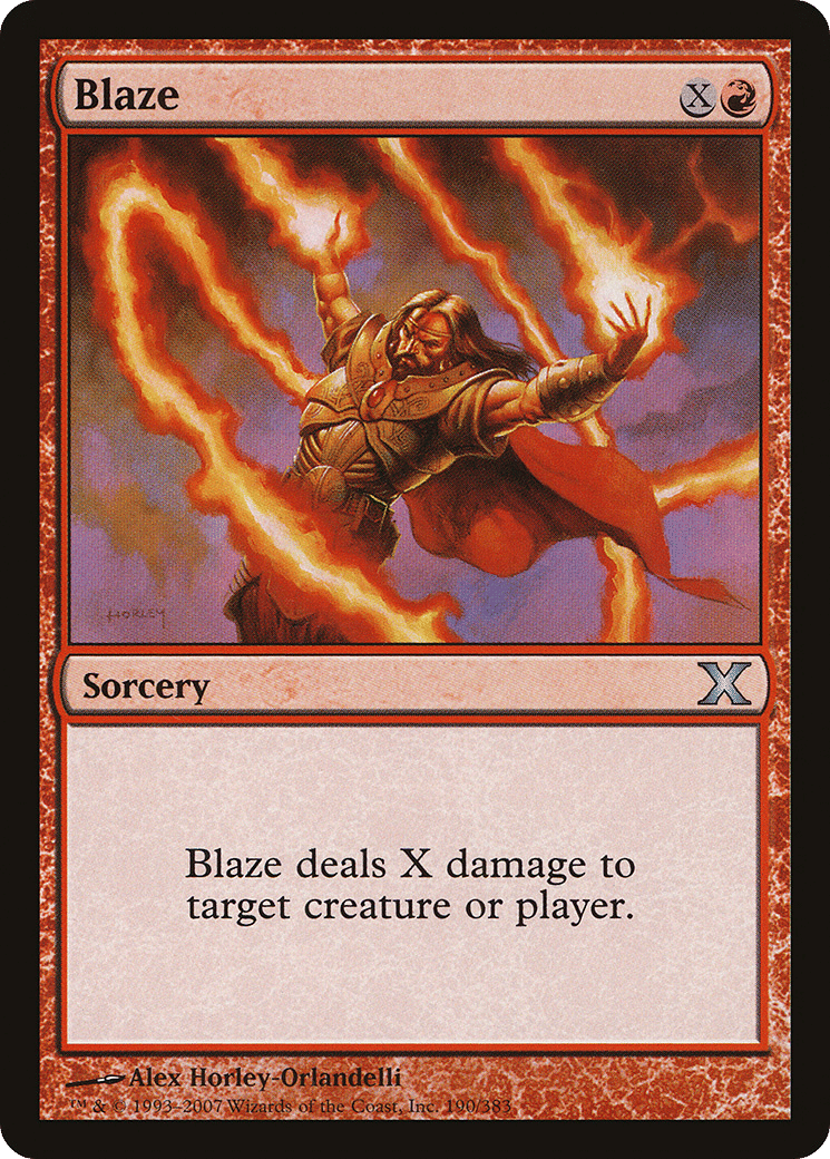 Blaze — Tenth Edition — Magic: The Gathering
