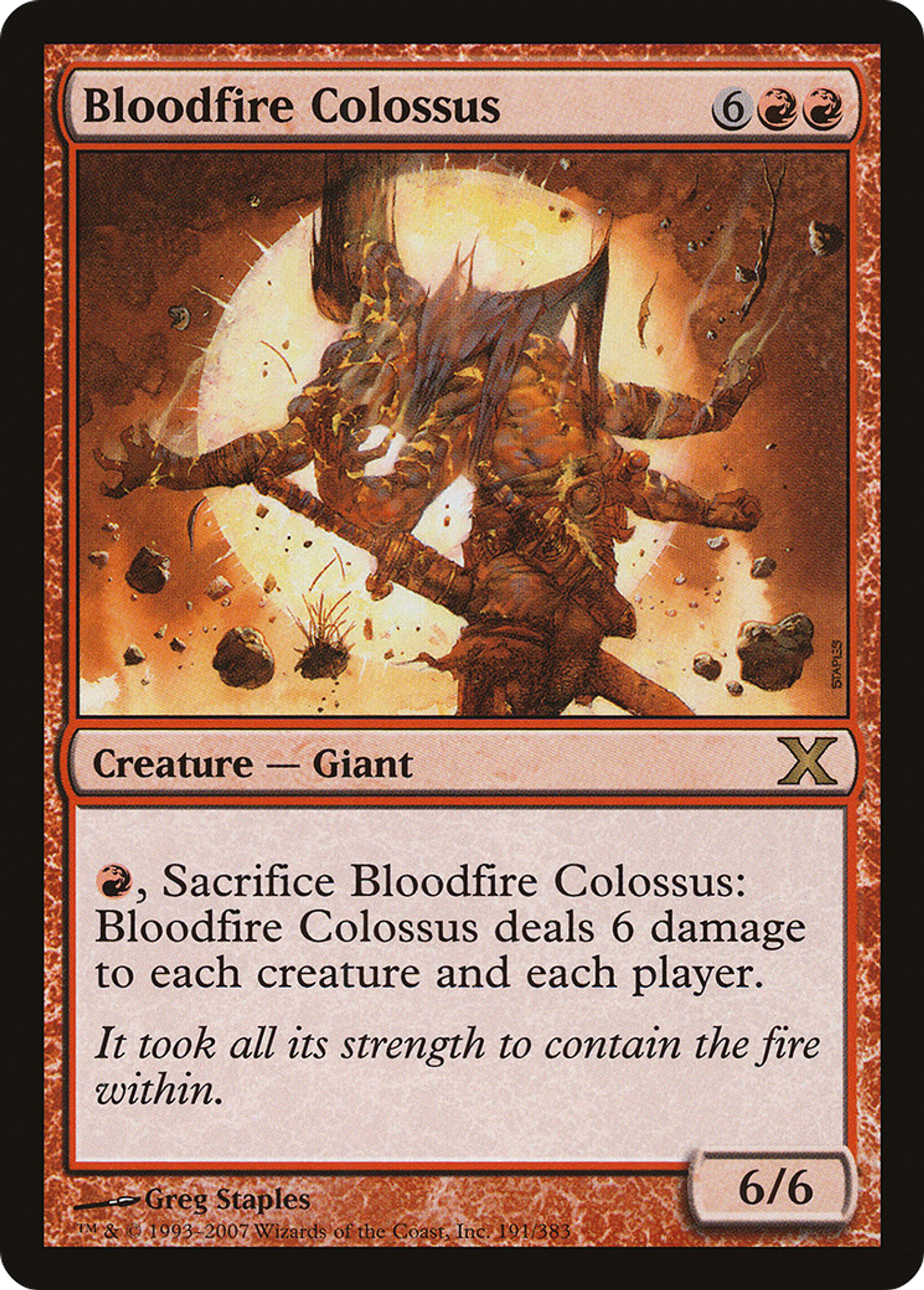 Bloodfire Colossus — Tenth Edition — Magic: The Gathering