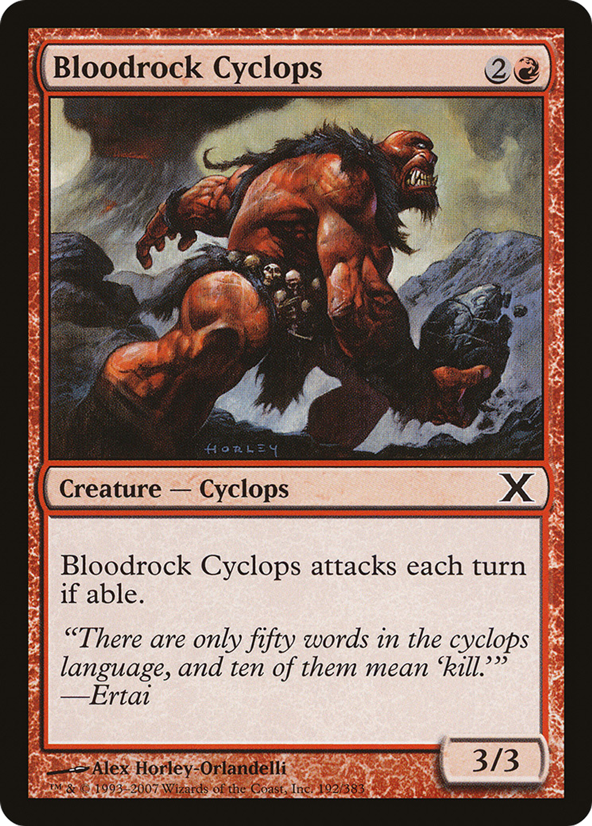 Bloodrock Cyclops — Tenth Edition — Magic: The Gathering