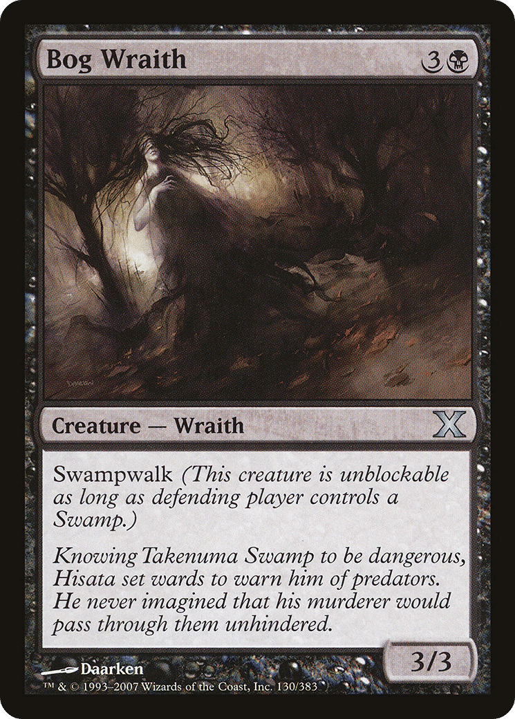 Bog Wraith — Tenth Edition — Magic: The Gathering
