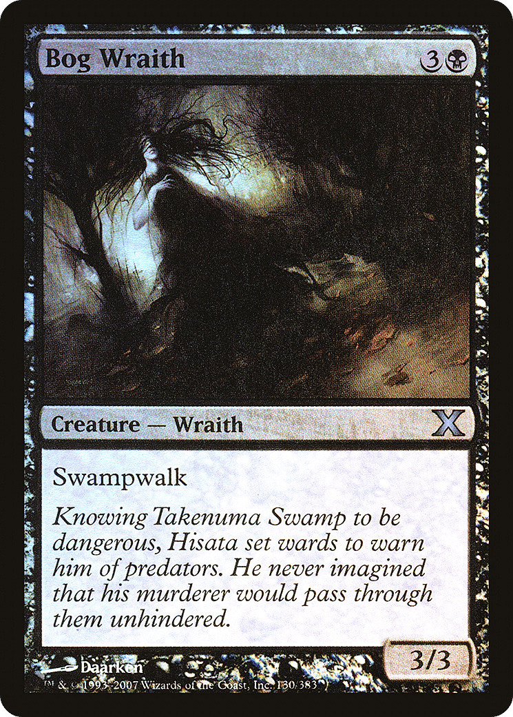 Bog Wraith — Tenth Edition — Magic: The Gathering
