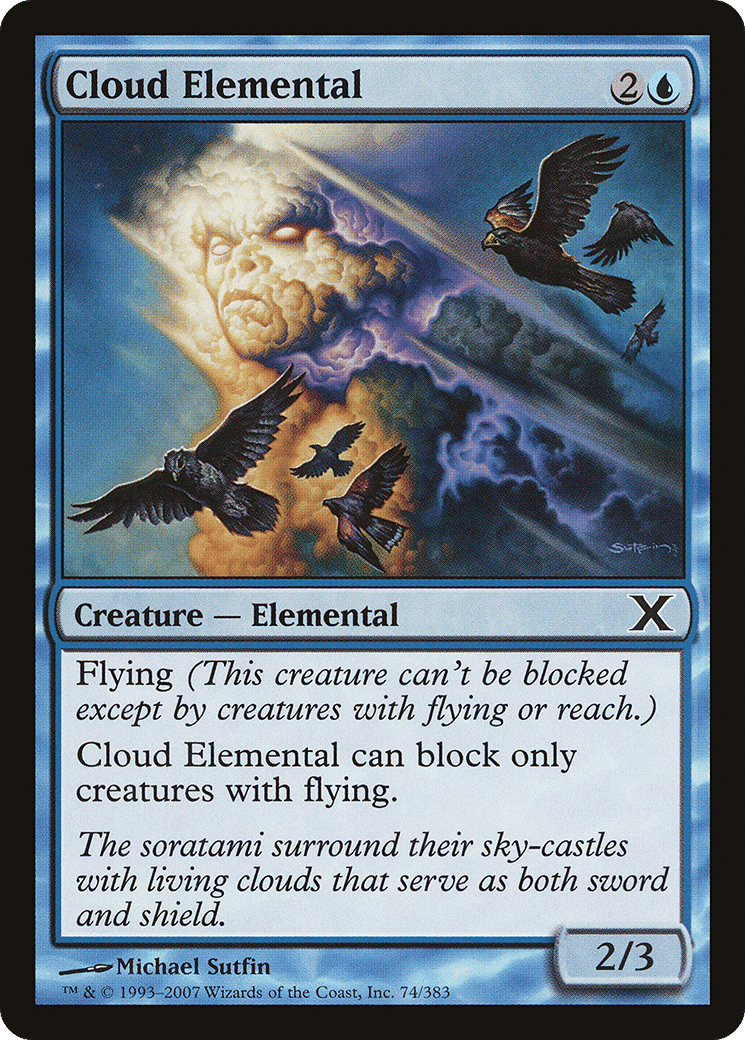 Cloud Elemental — Tenth Edition — Magic: The Gathering