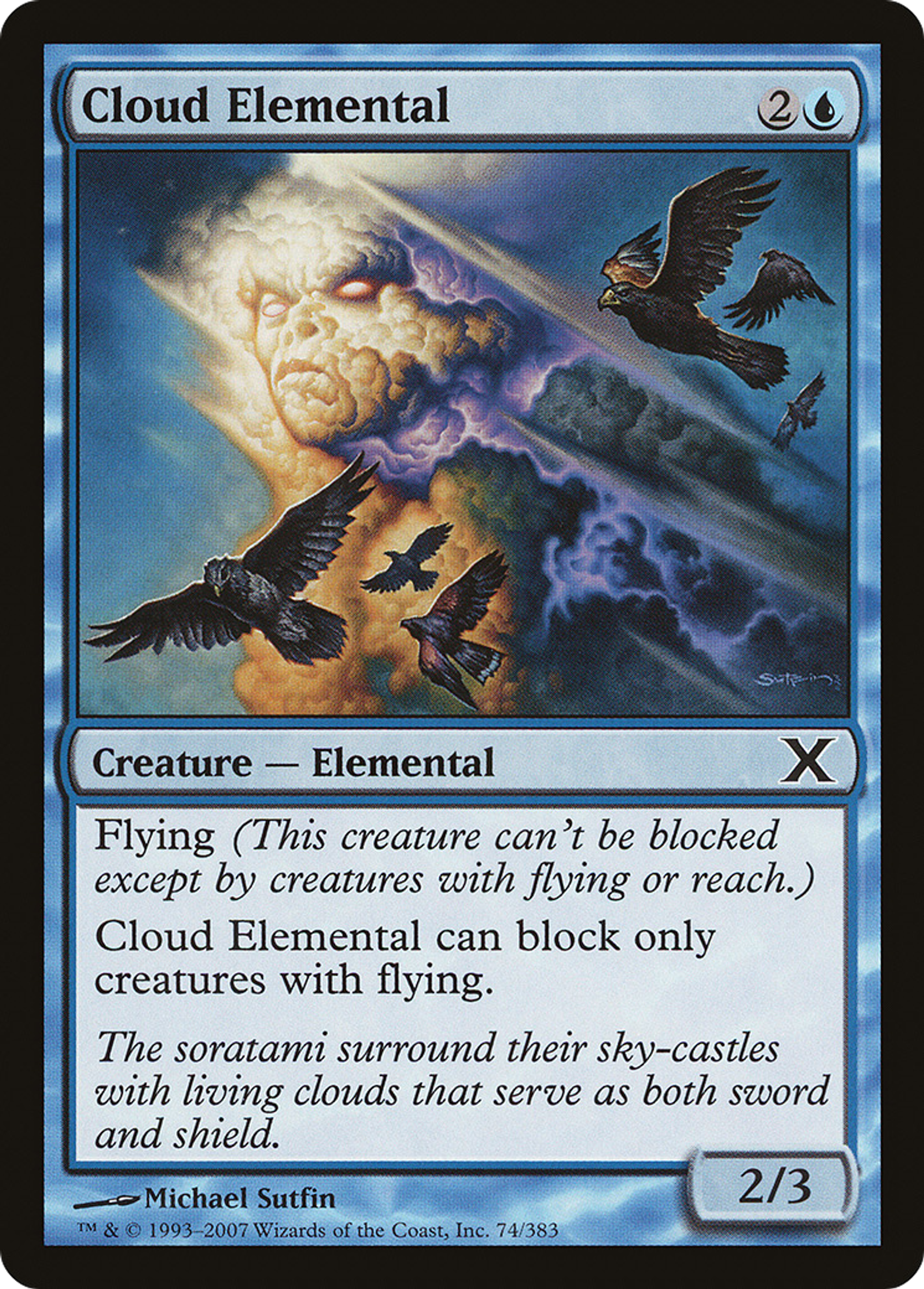 Cloud Elemental — Tenth Edition — Magic: The Gathering