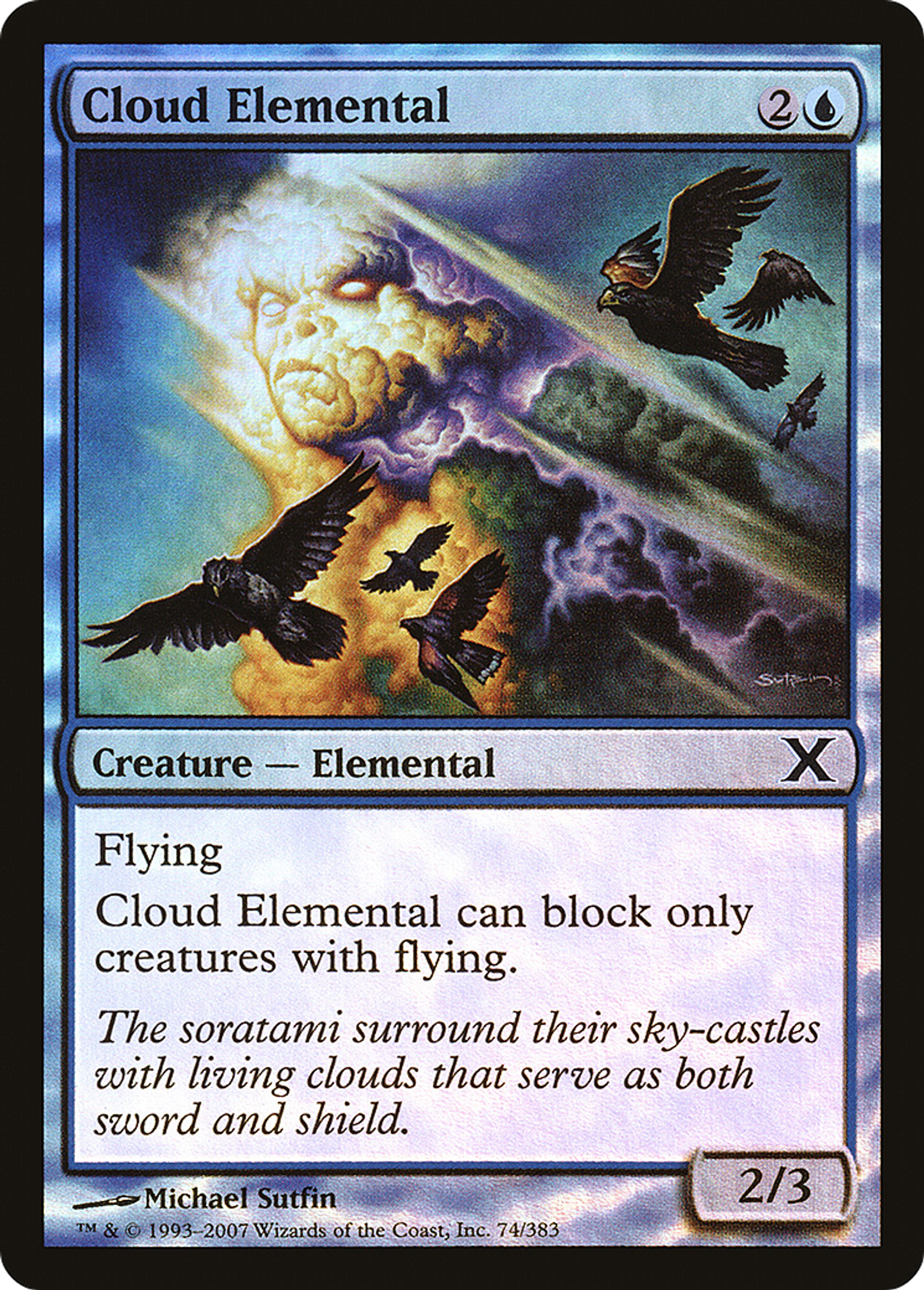 Cloud Elemental — Tenth Edition — Magic: The Gathering