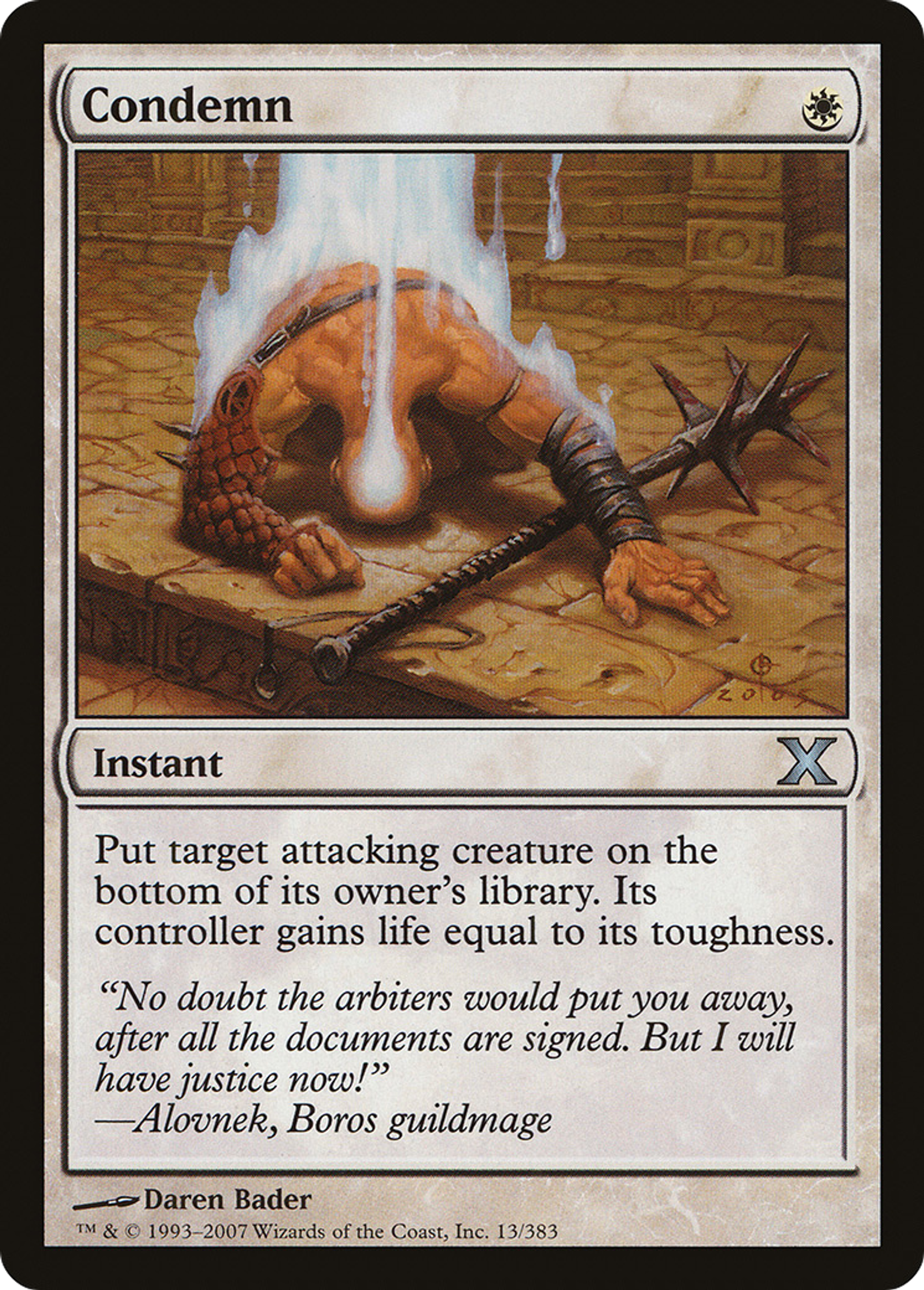 Condemn — Tenth Edition — Magic: The Gathering