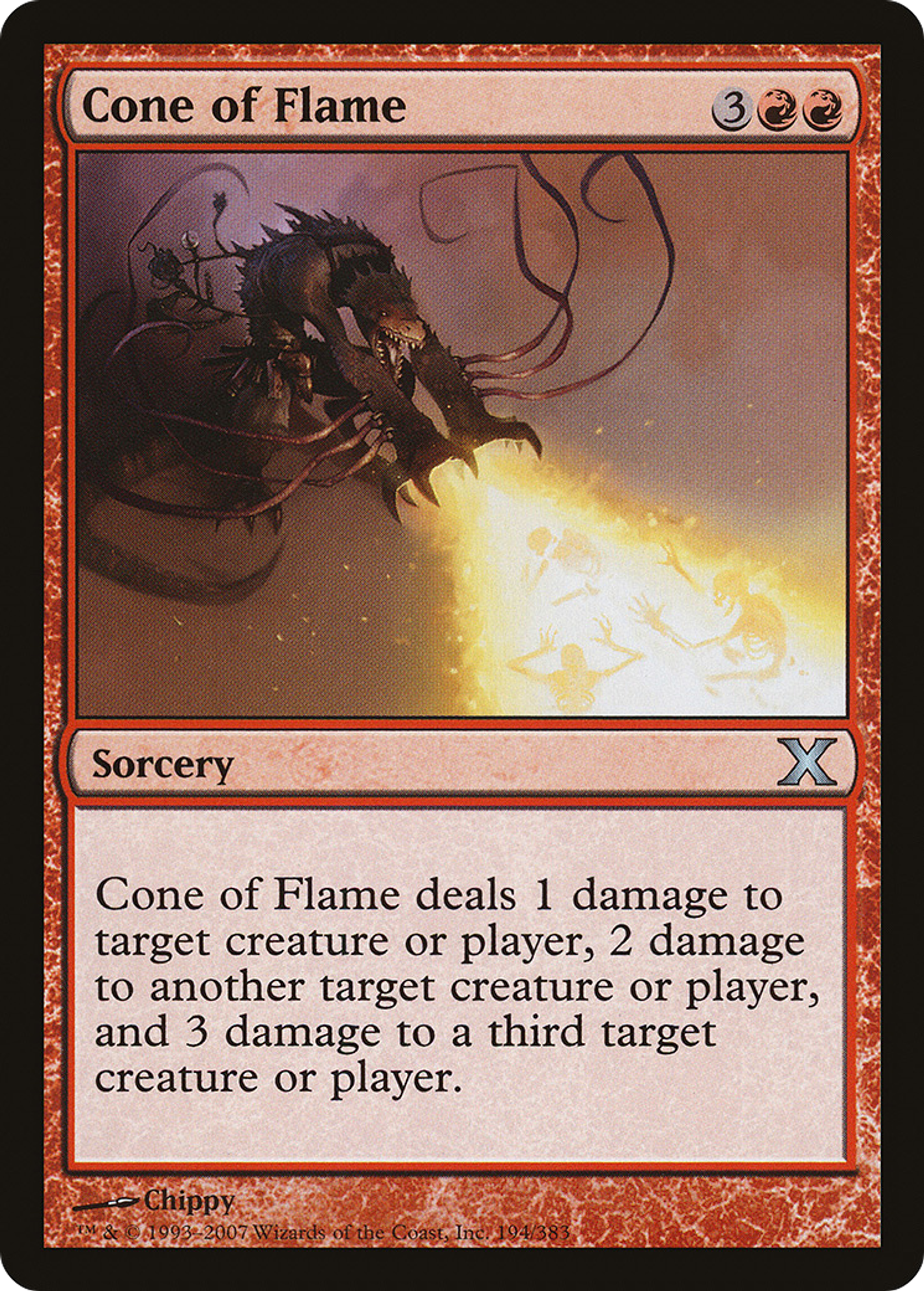 Cone of Flame — Tenth Edition — Magic: The Gathering