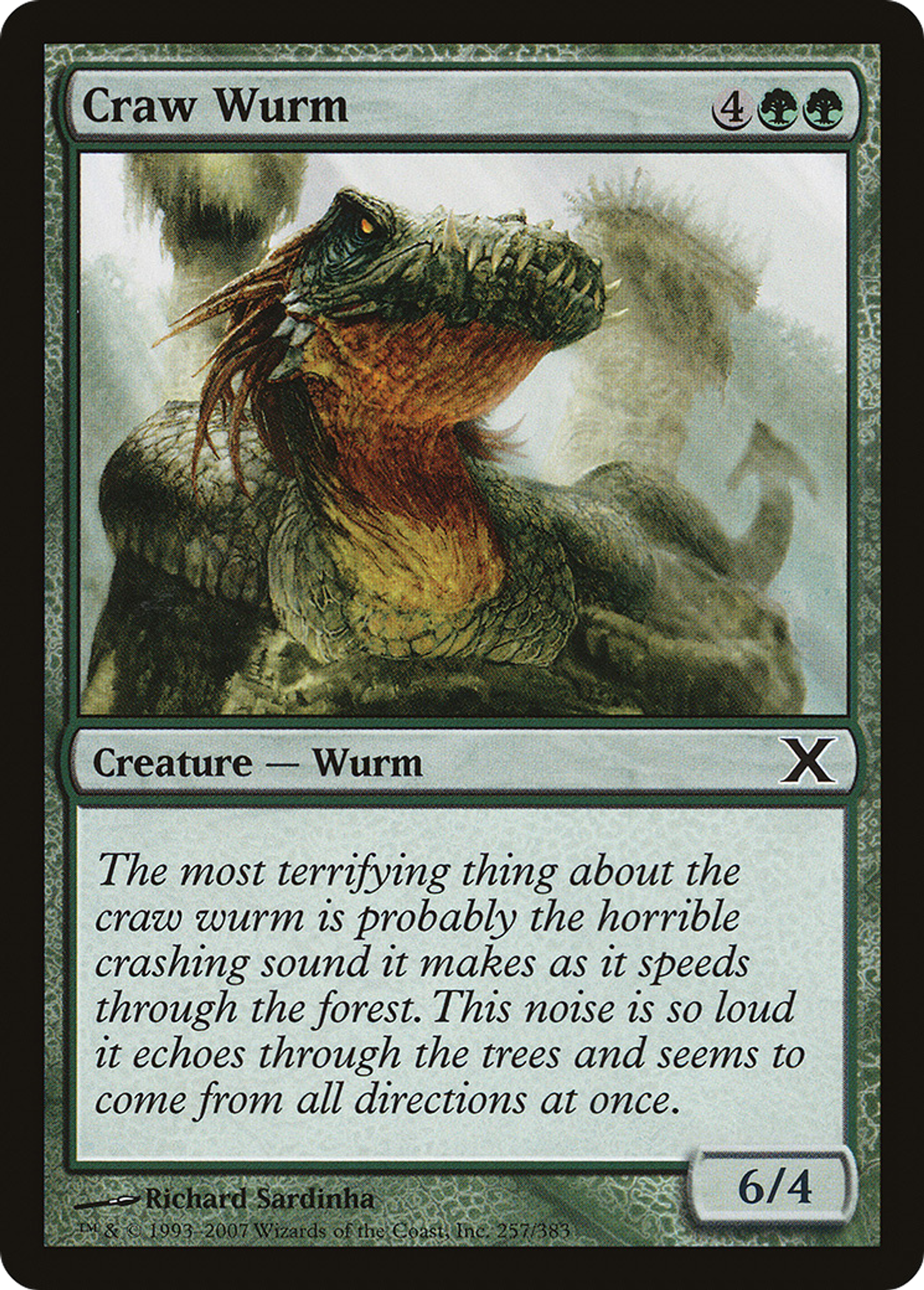 Craw Wurm — Tenth Edition — Magic: The Gathering