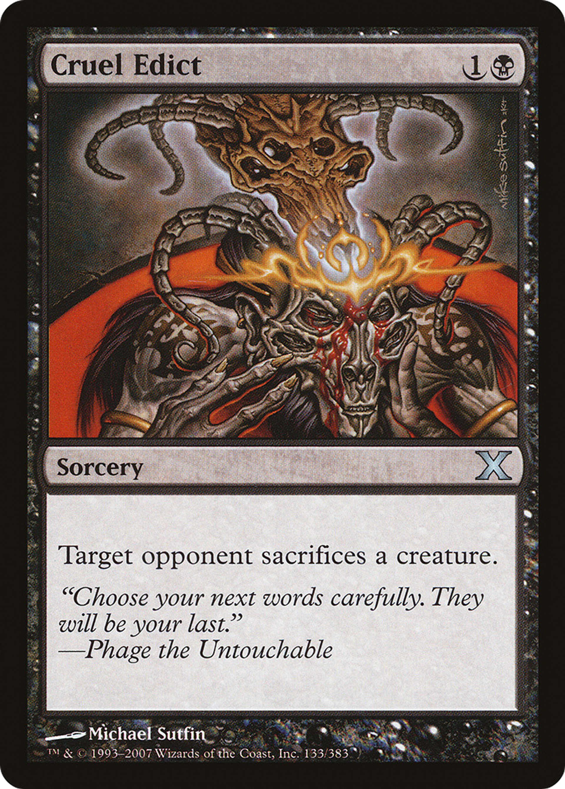 Cruel Edict — Tenth Edition — Magic: The Gathering